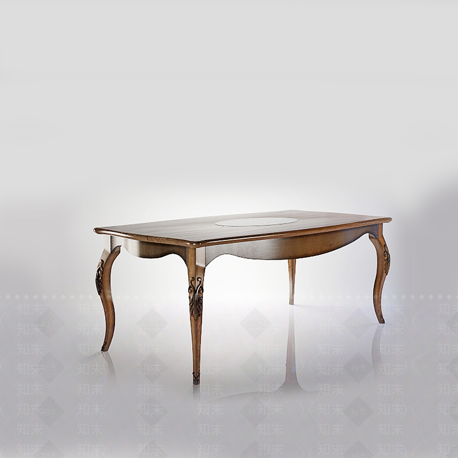 美式餐桌3D模型下载【ID:1194682140】