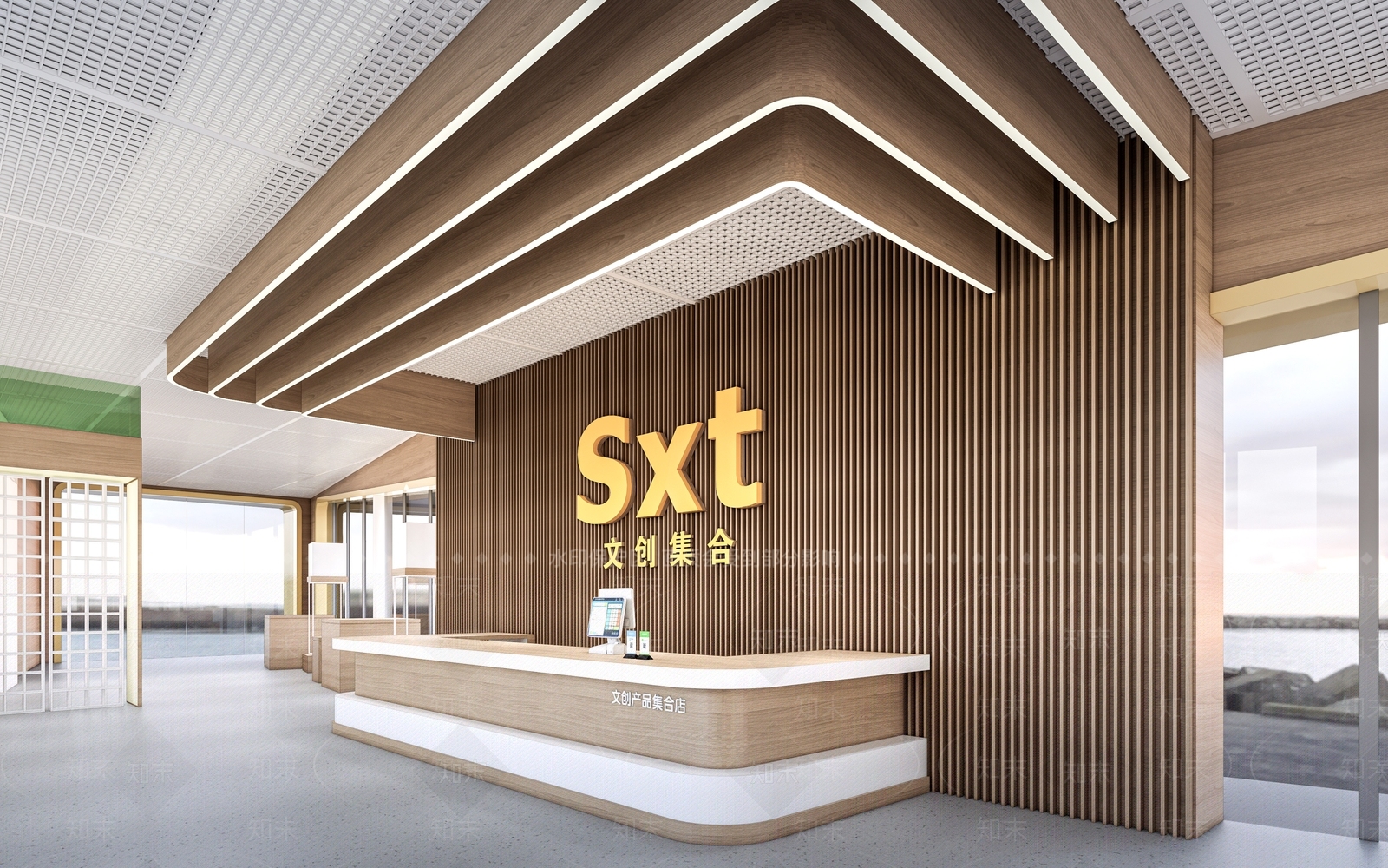 现代收银台SU模型下载【ID:1194684459】