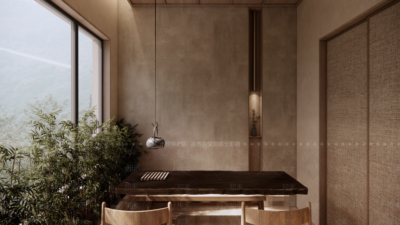 中式侘寂茶馆SU模型下载【ID:1194685565】