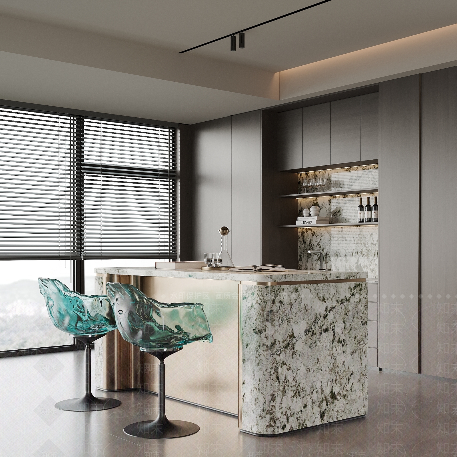 现代家居餐厅3D模型下载【ID:1194686848】