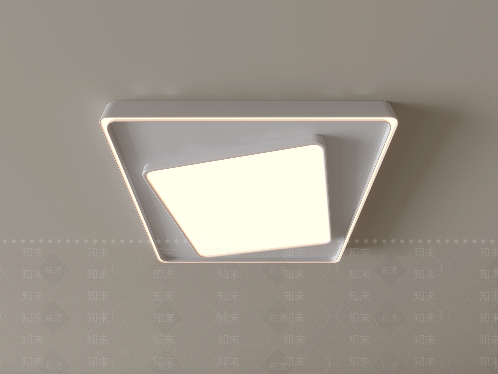 现代吸顶灯3D模型下载【ID:1194694708】