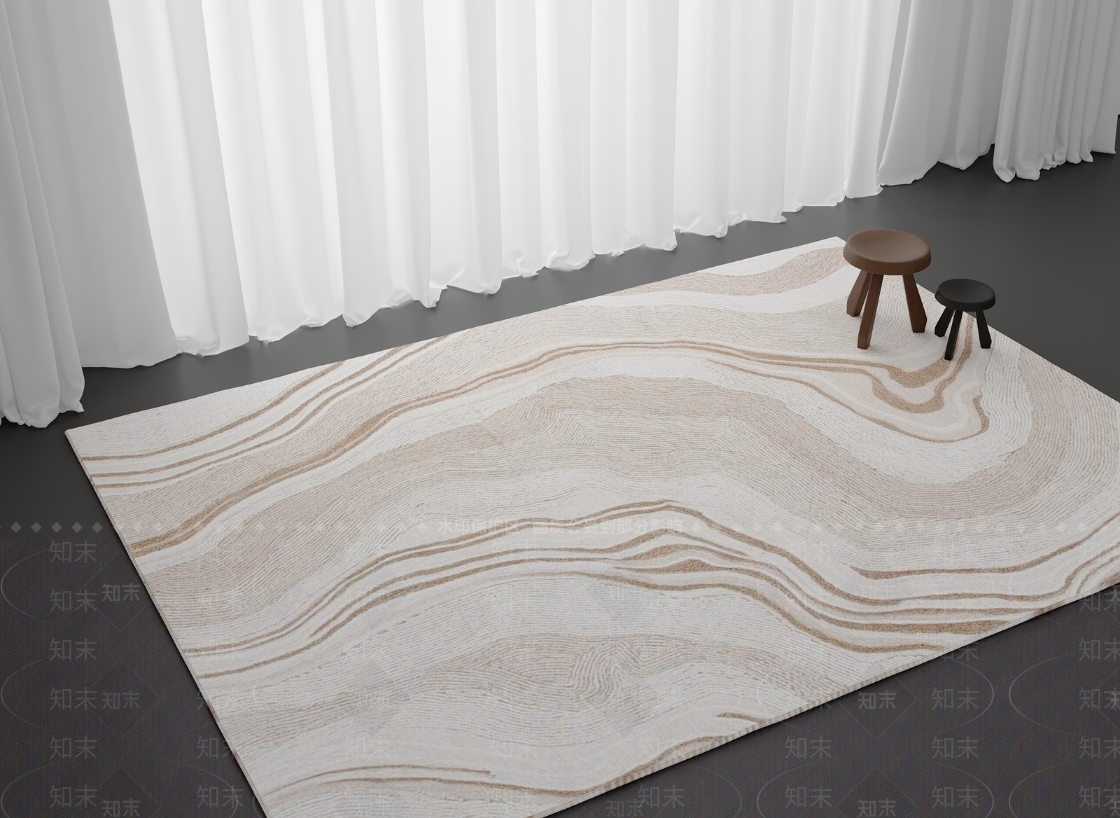 轻奢地毯3D模型下载【ID:1194699749】