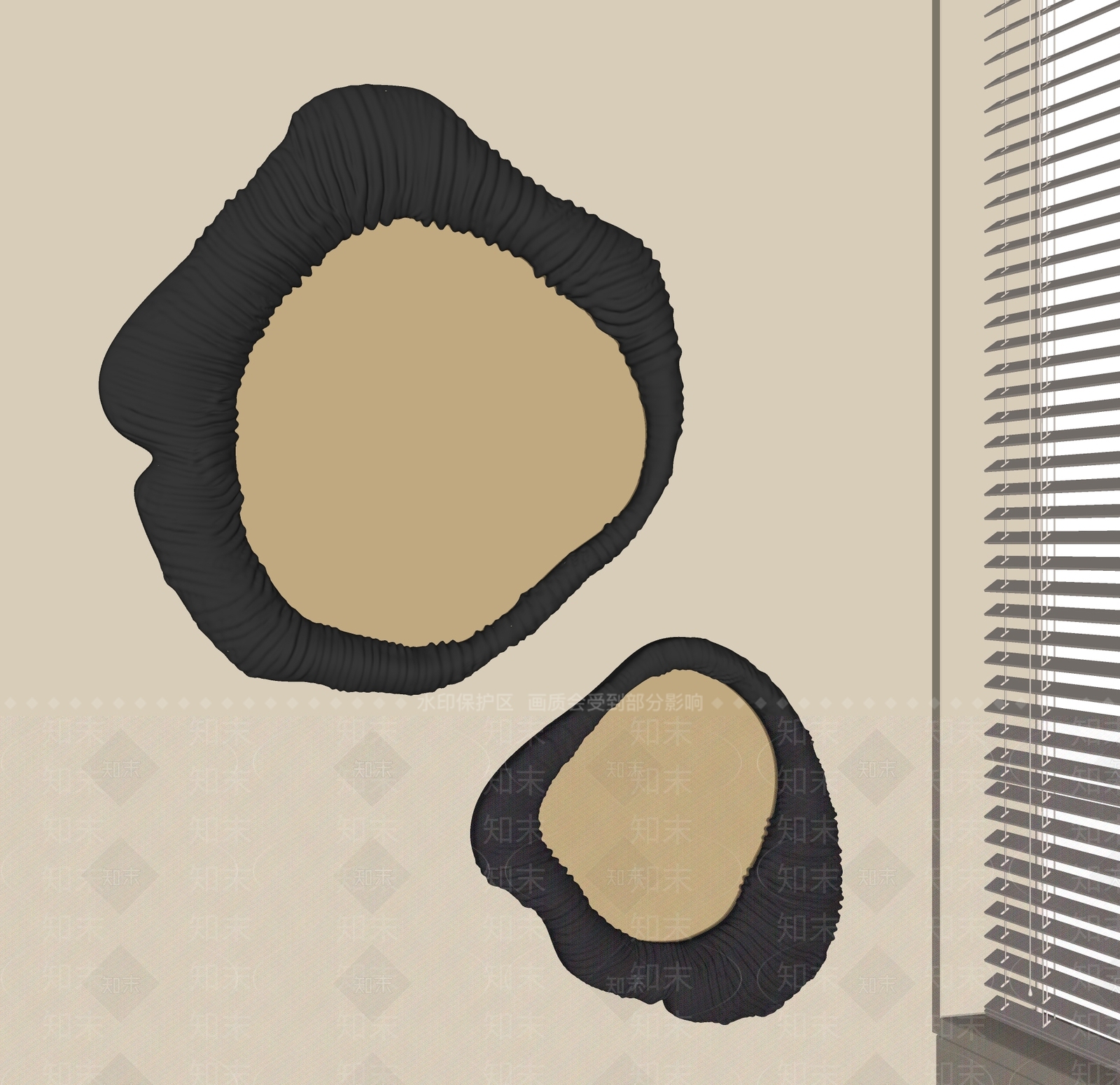 现代侘寂镜子SU模型下载【ID:1194701215】