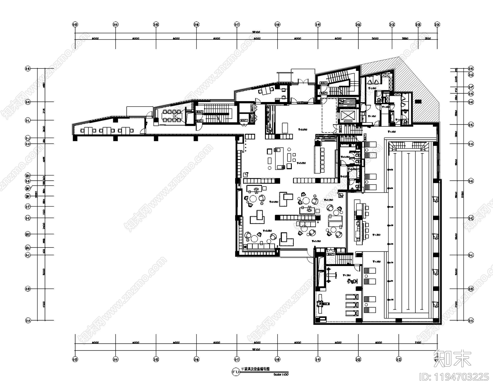 现代会所cad施工图下载【ID:1194703225】