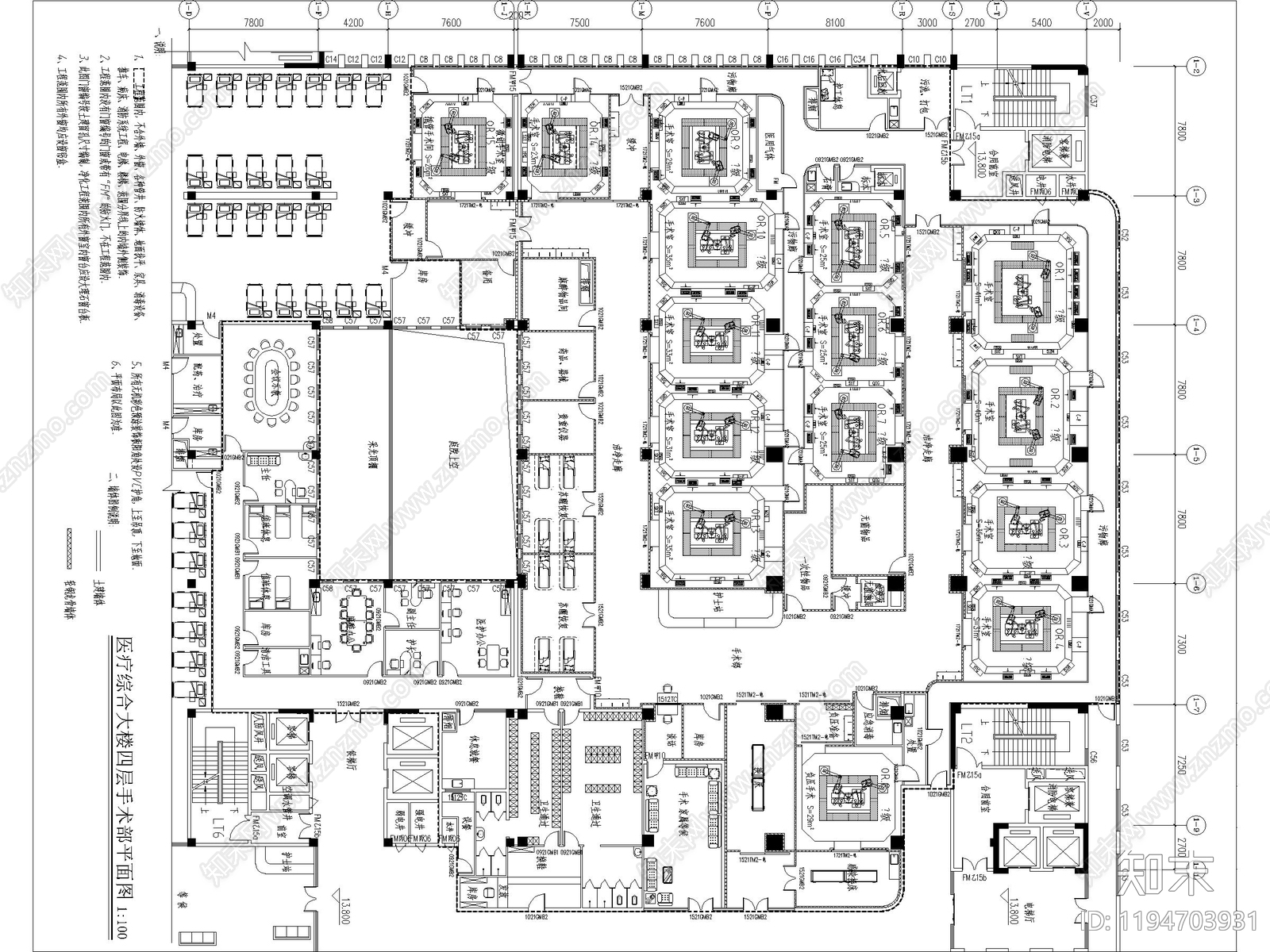 现代医院cad施工图下载【ID:1194703931】