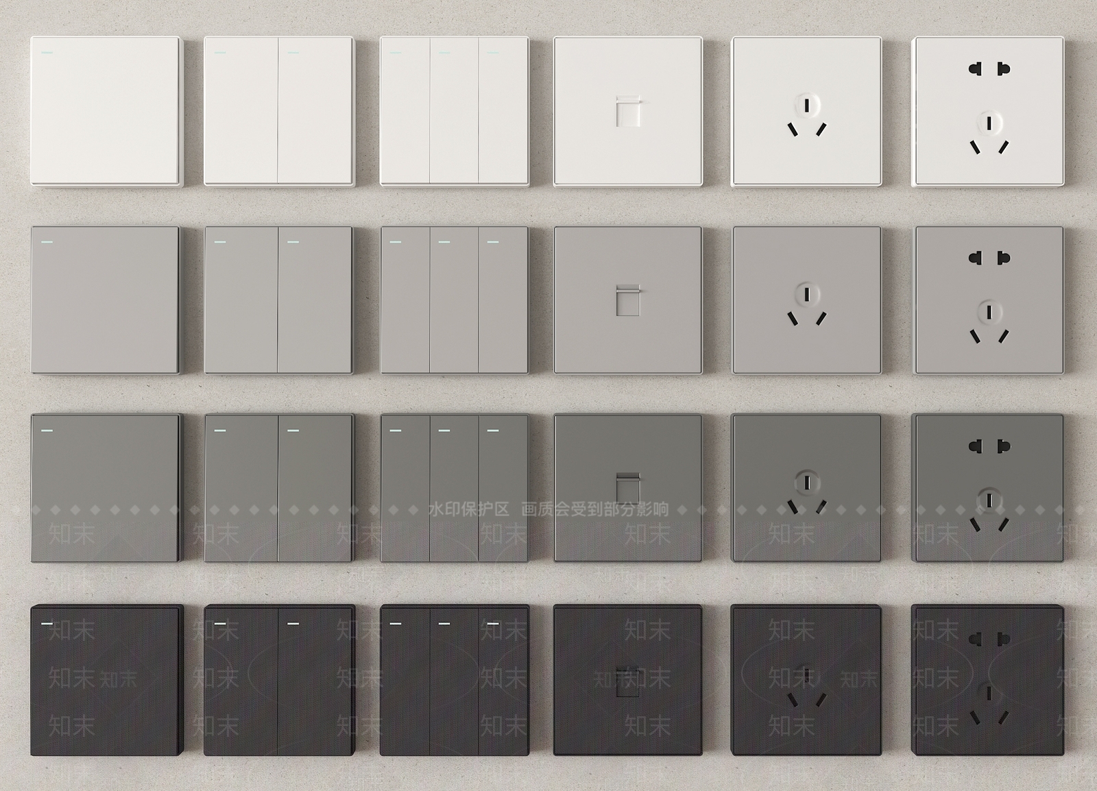 开关插座SU模型下载【ID:1194704512】