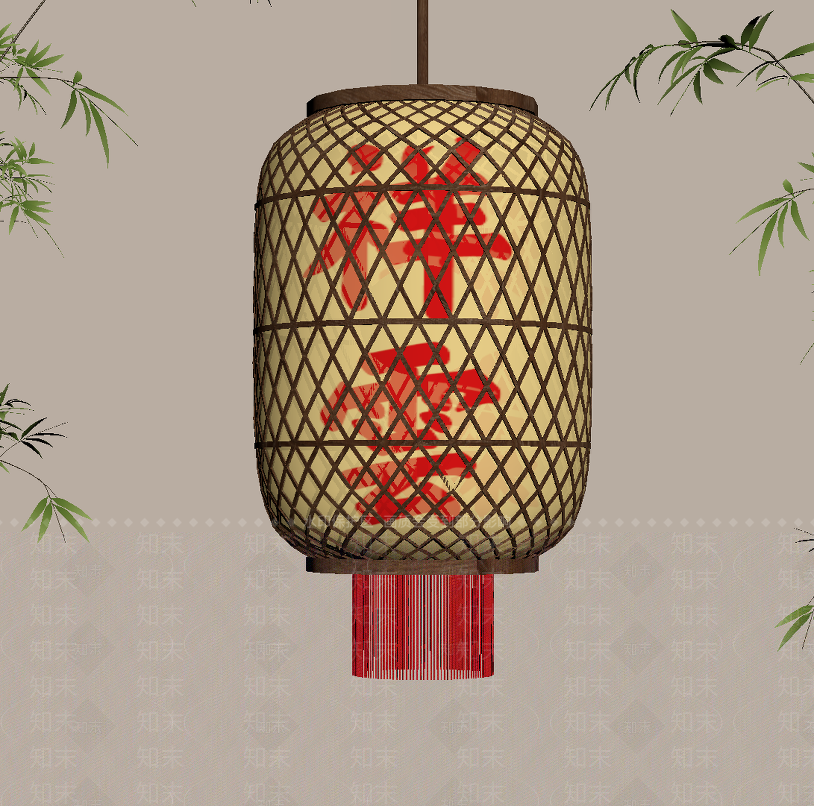 新中式灯笼SU模型下载【ID:1194706400】