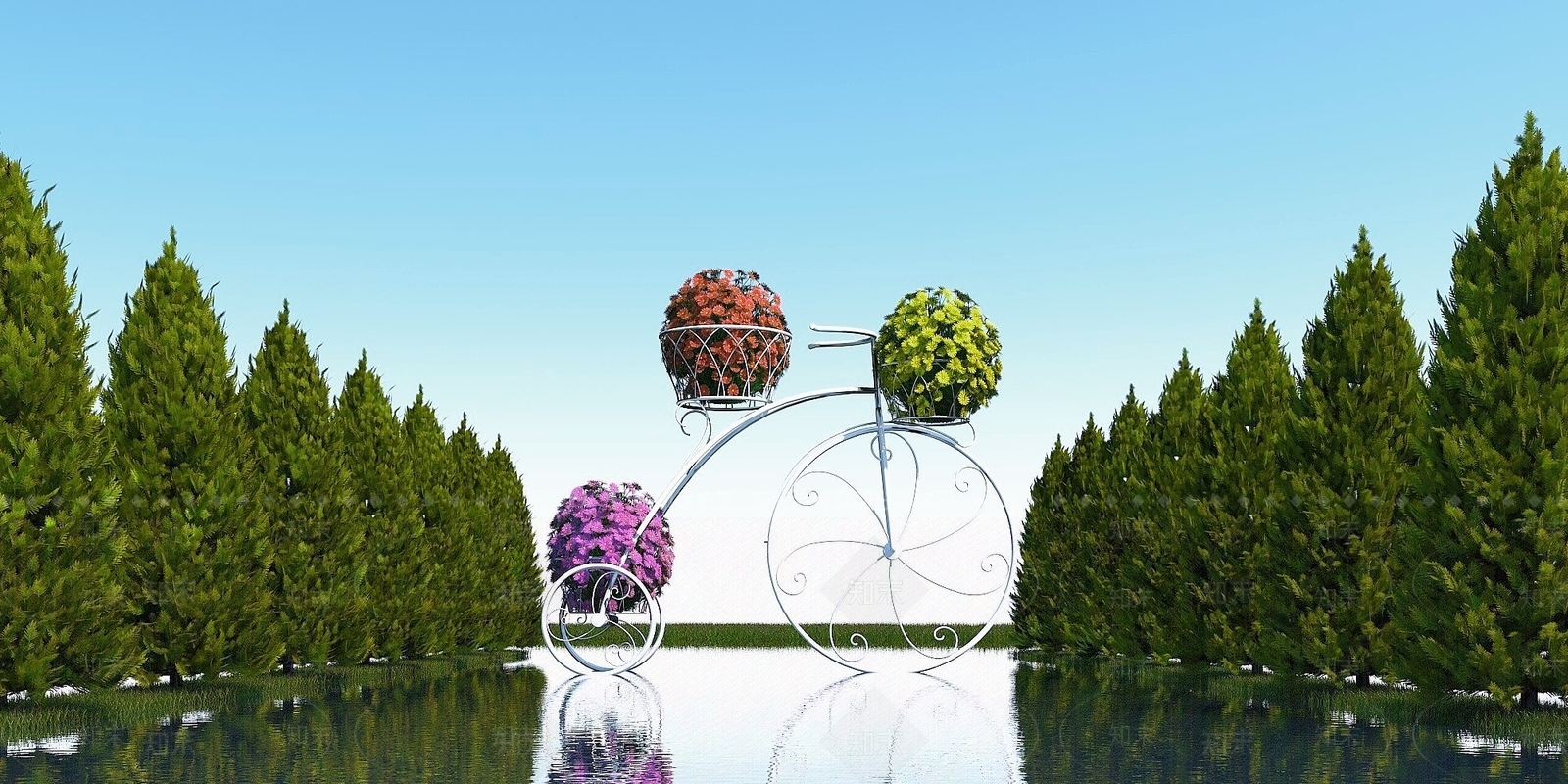 现代艺术雕塑小品3D模型下载【ID:1194707319】