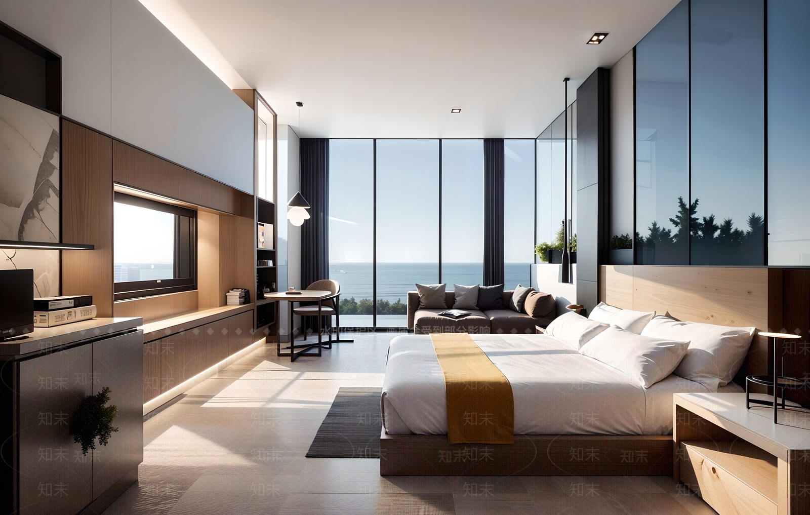 现代酒店客房SU模型下载【ID:1194707628】