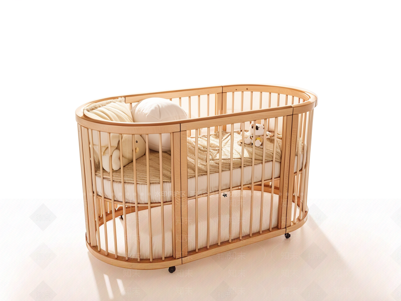 法式儿童床SU模型下载【ID:1194708004】