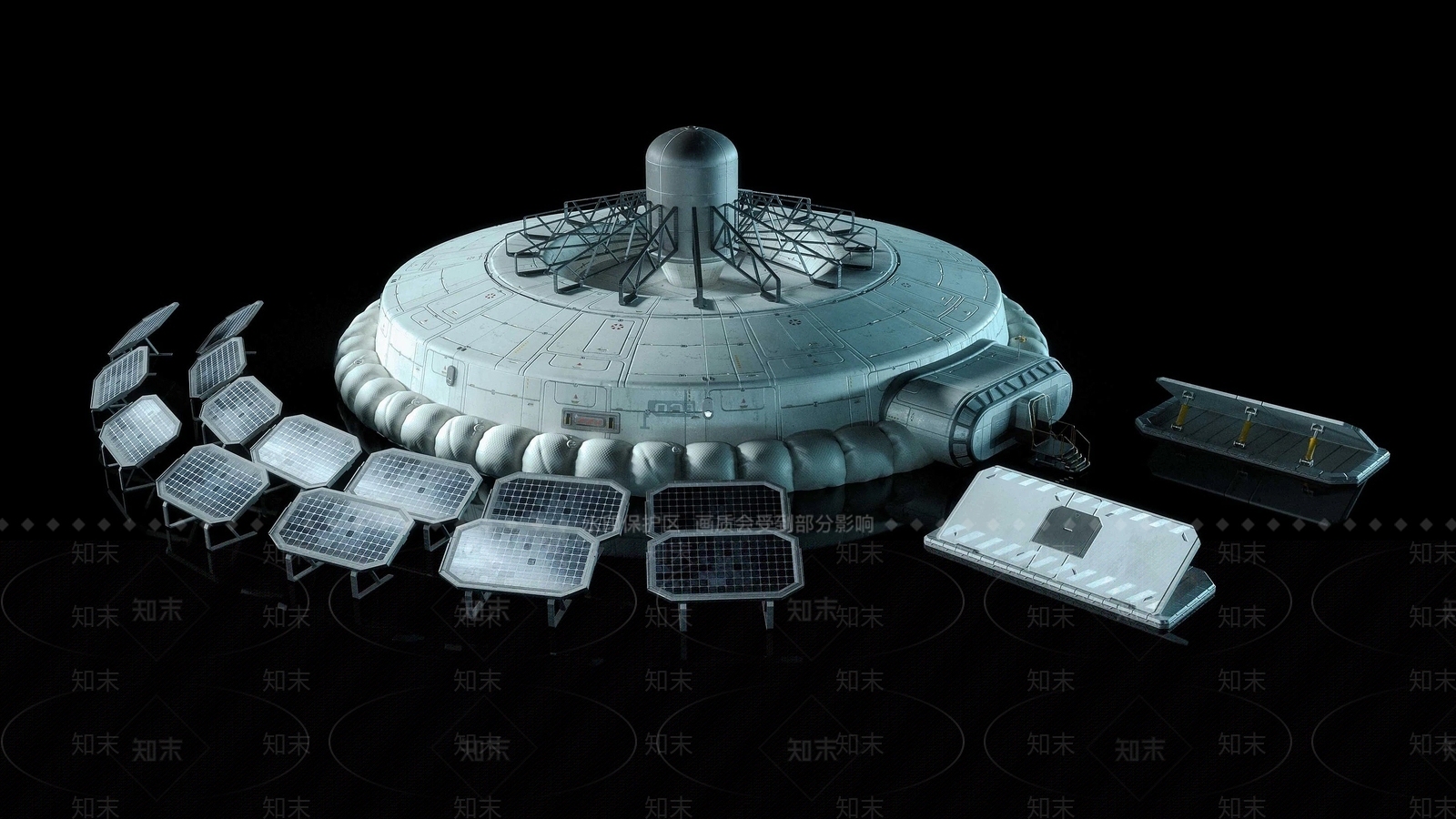 后现代太空基地3D模型下载【ID:1194708289】