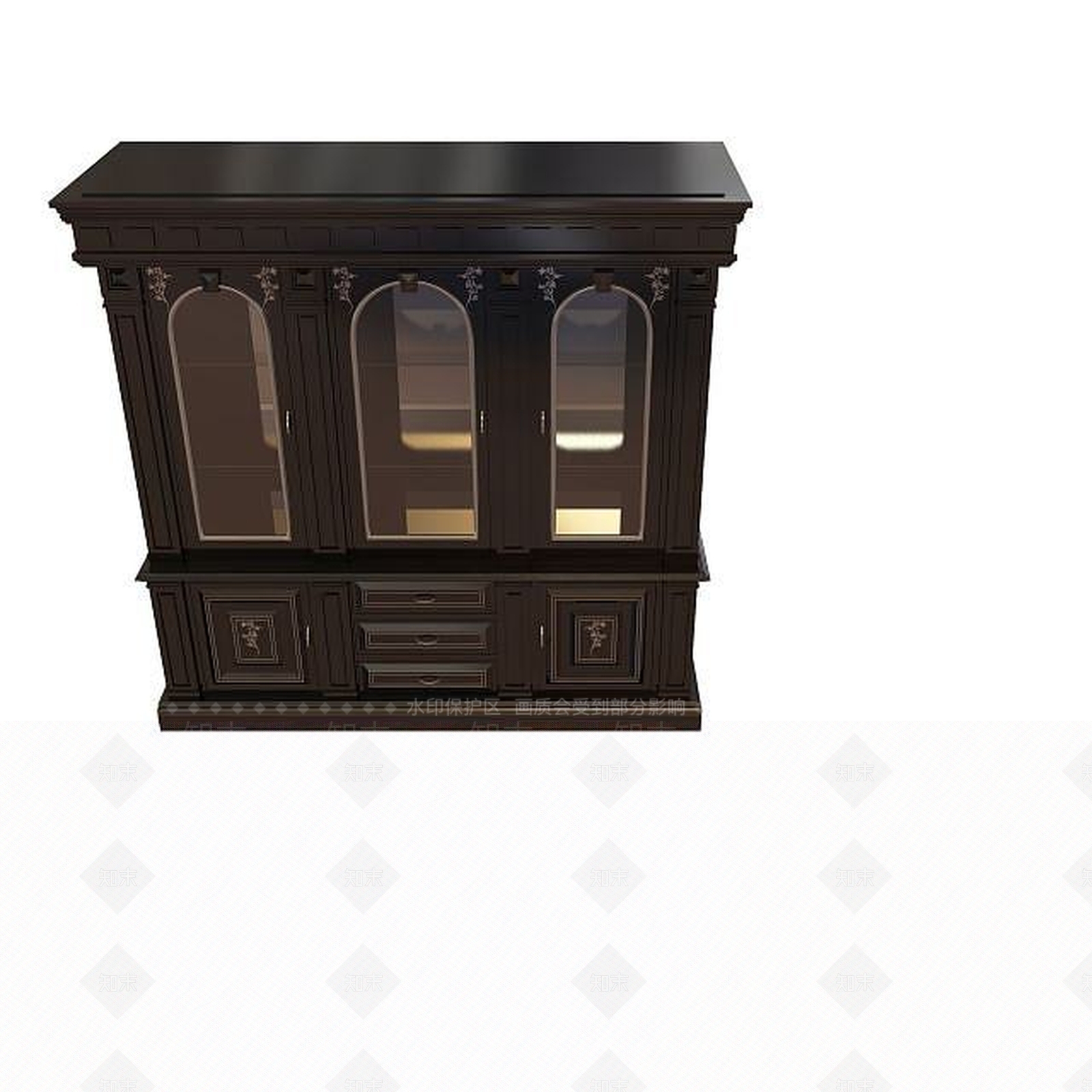 现代古典酒柜3D模型下载【ID:1194708386】