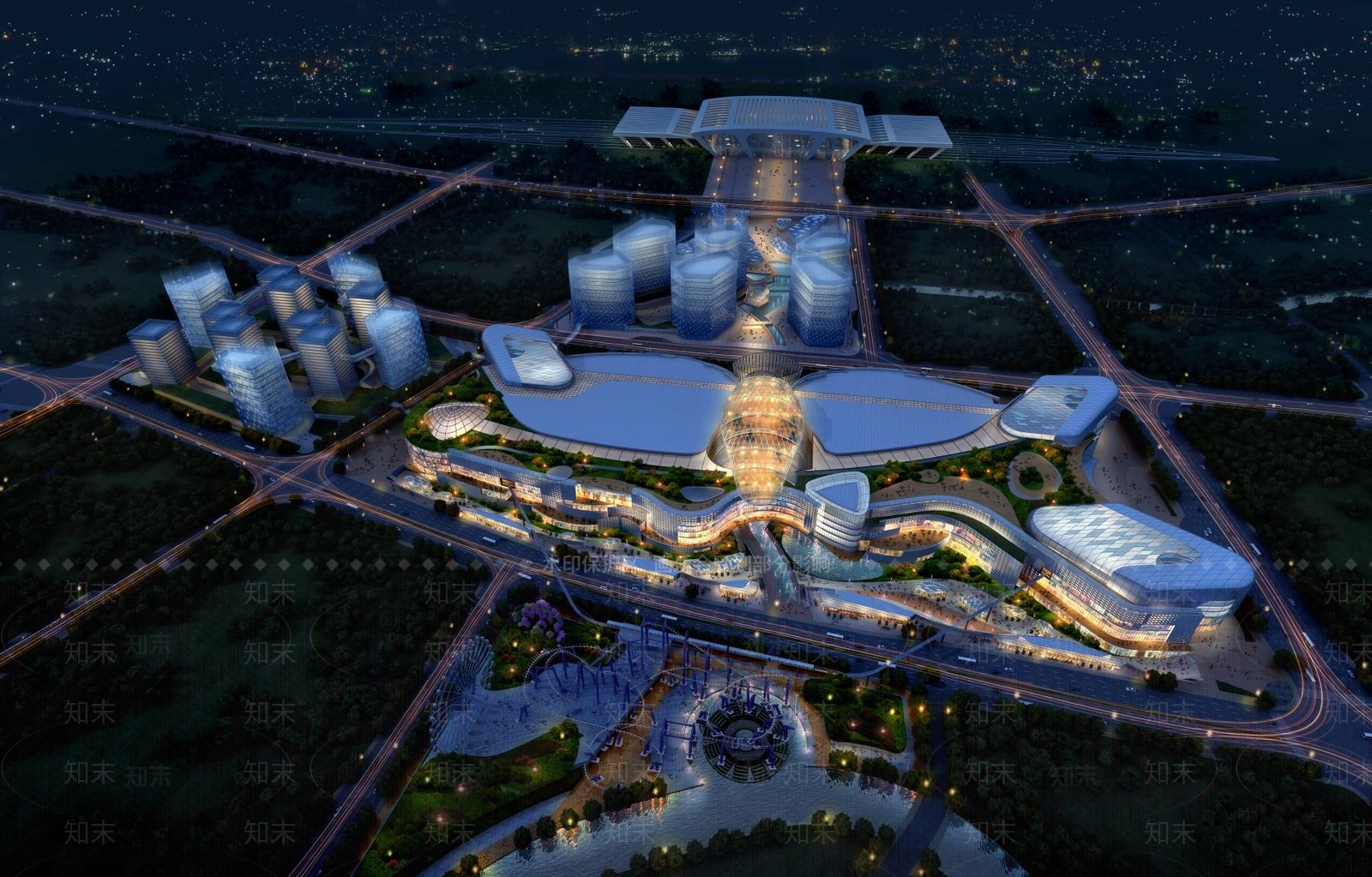 现代商场外观3D模型下载【ID:1194709673】