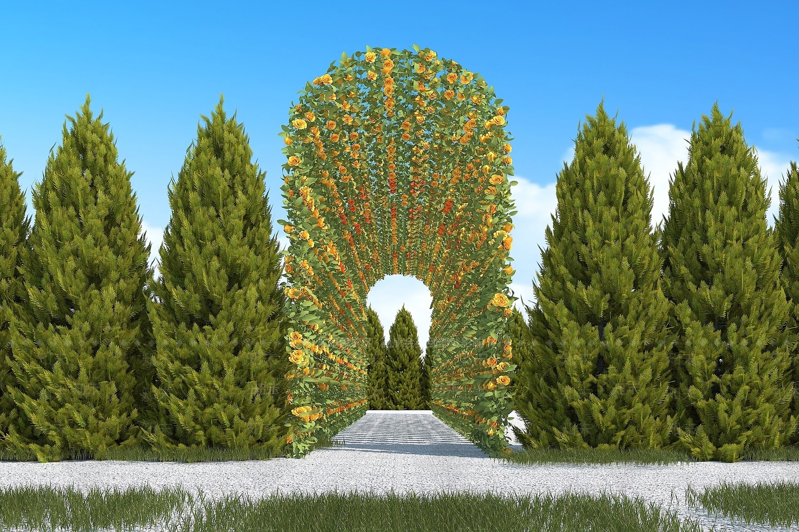 现代园林景观雕塑3D模型下载【ID:1194710297】