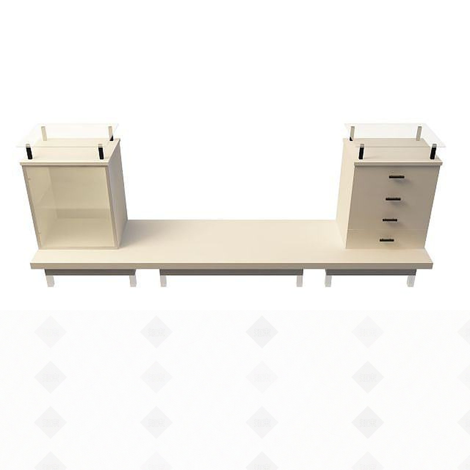 现代电视柜3D模型下载【ID:1194710960】