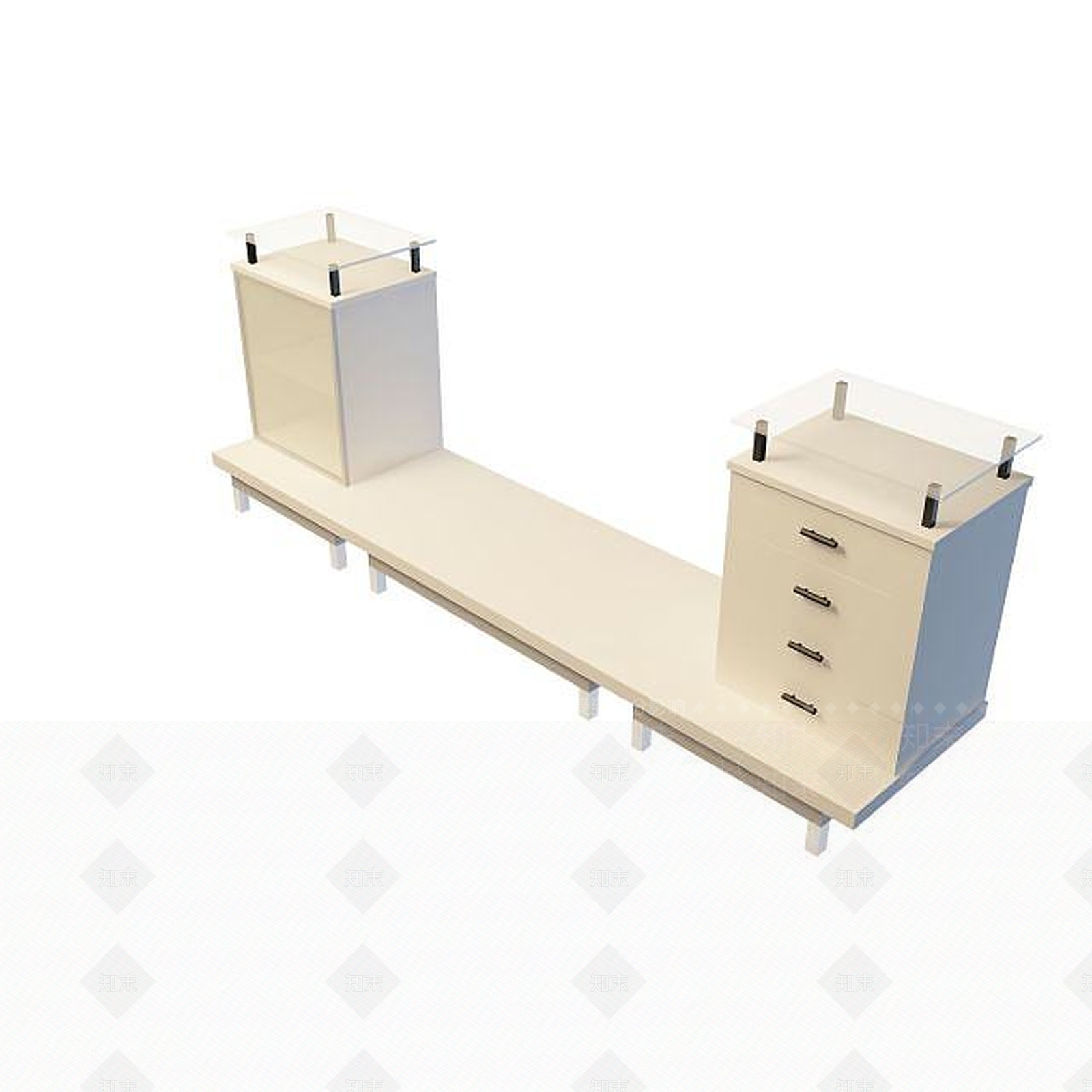 现代电视柜3D模型下载【ID:1194710960】