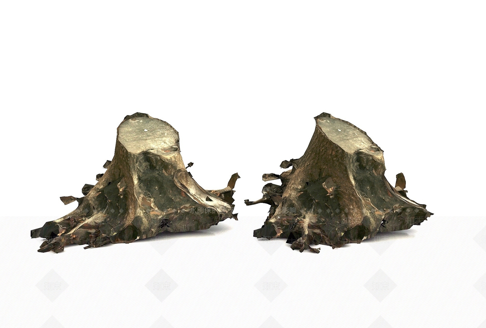 现代风格树桩3D模型下载【ID:1194711793】