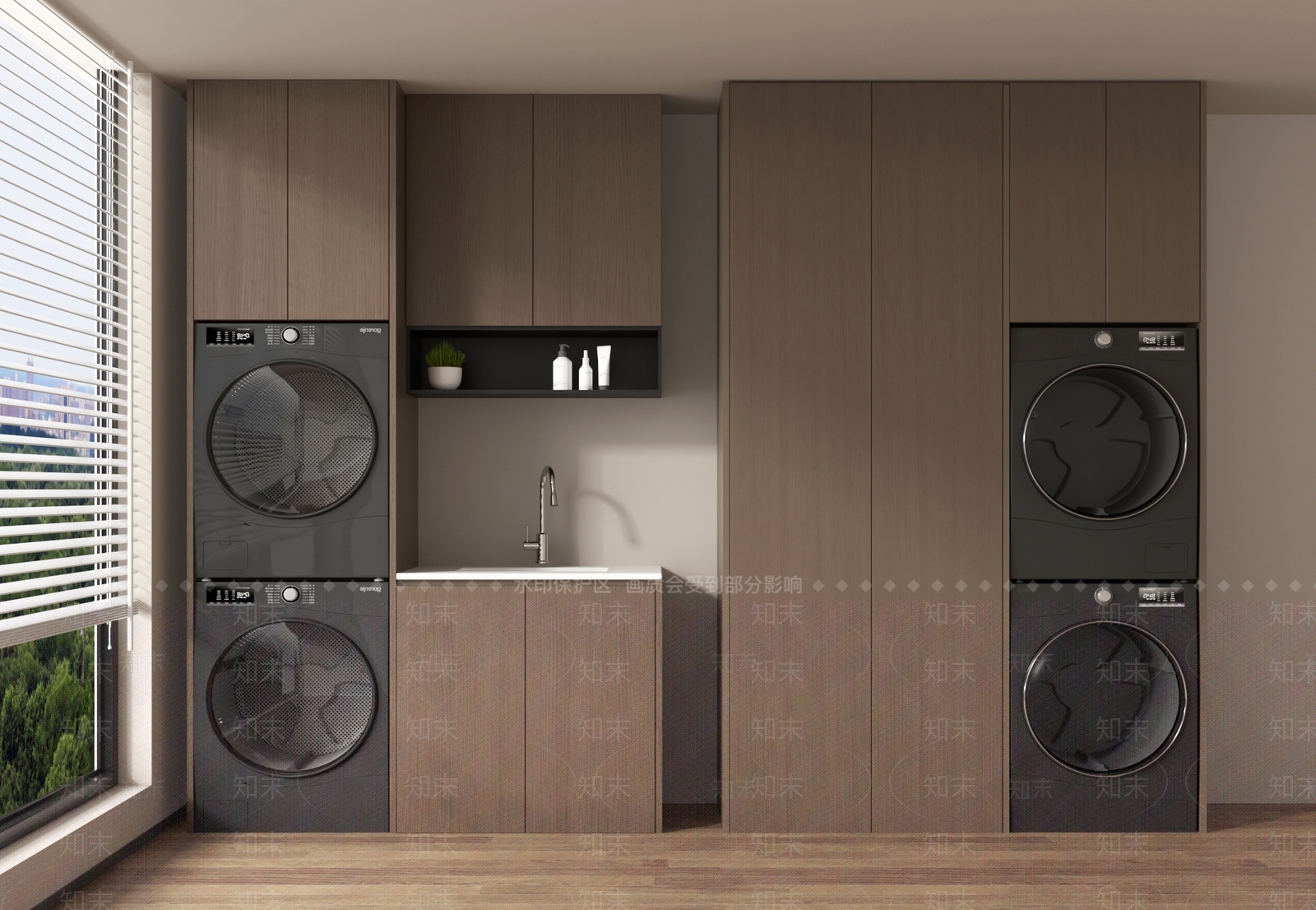 现代洗衣机柜3D模型下载【ID:1194712198】