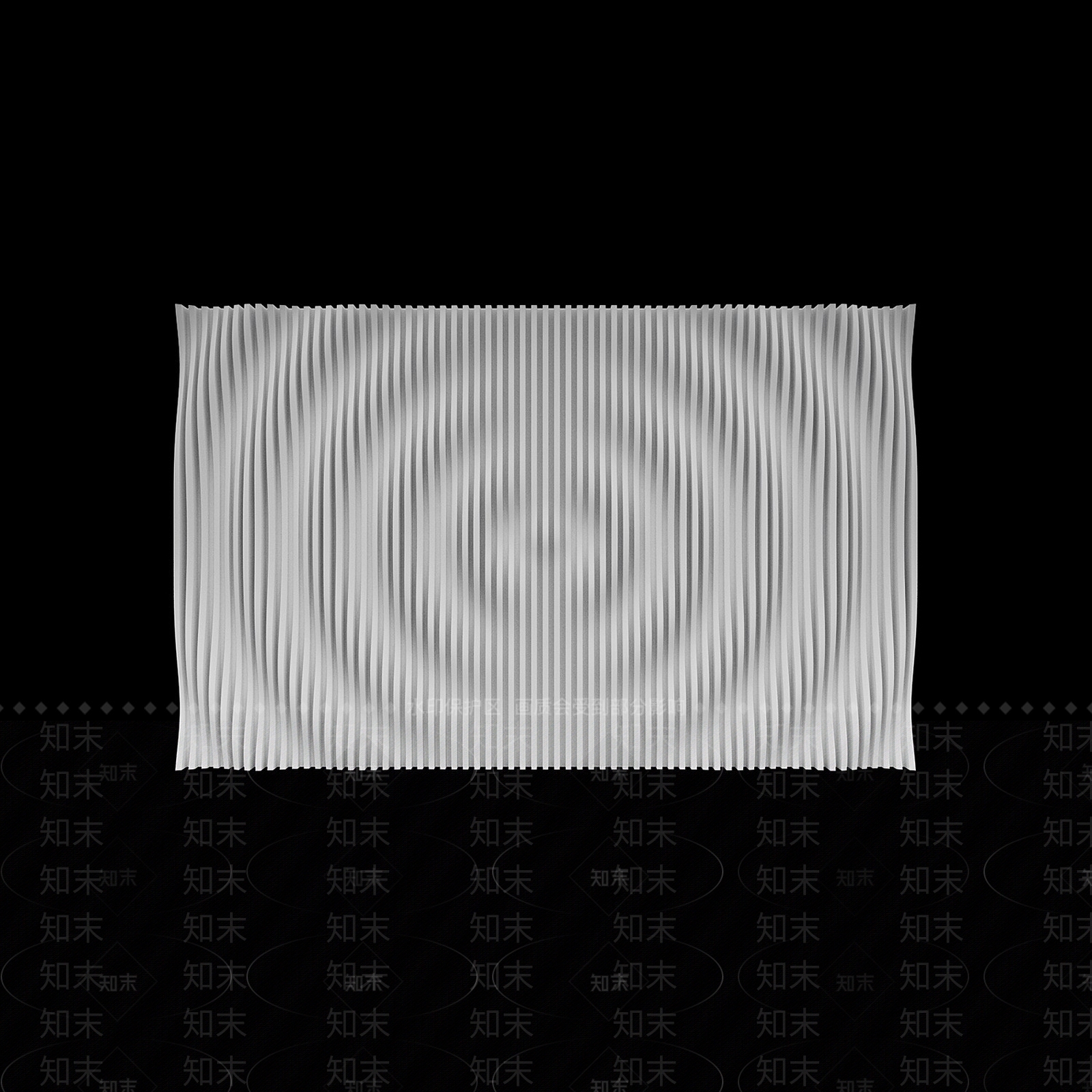 现代浮雕波浪形石膏雕花3D模型下载【ID:1194712868】