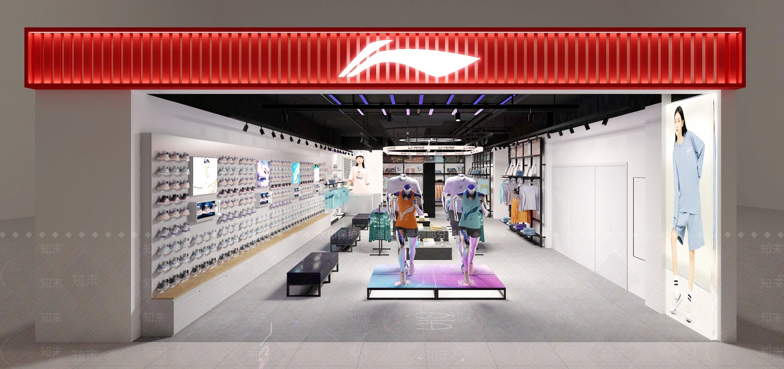 现代极简服装店3D模型下载【ID:1194713835】