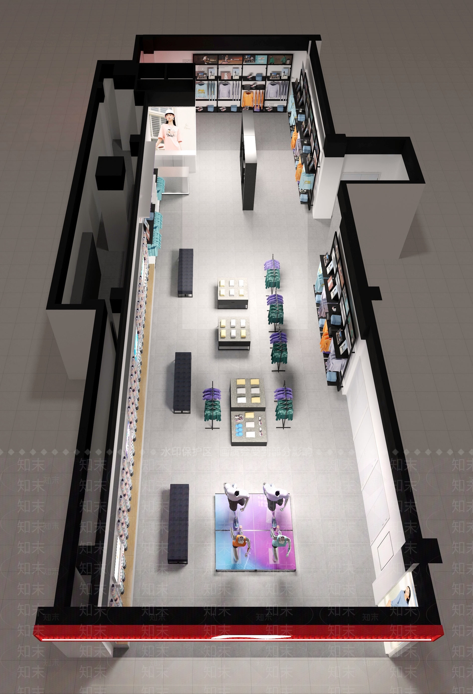 现代极简服装店3D模型下载【ID:1194713835】