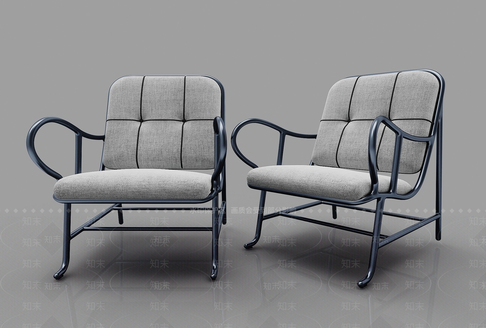 现代风格椅子3D模型下载【ID:1194716389】