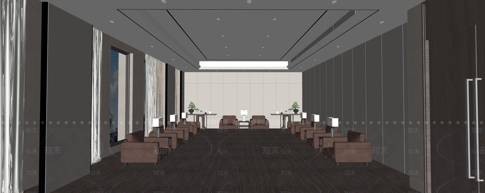 现代其他办公区域SU模型下载【ID:1194717330】