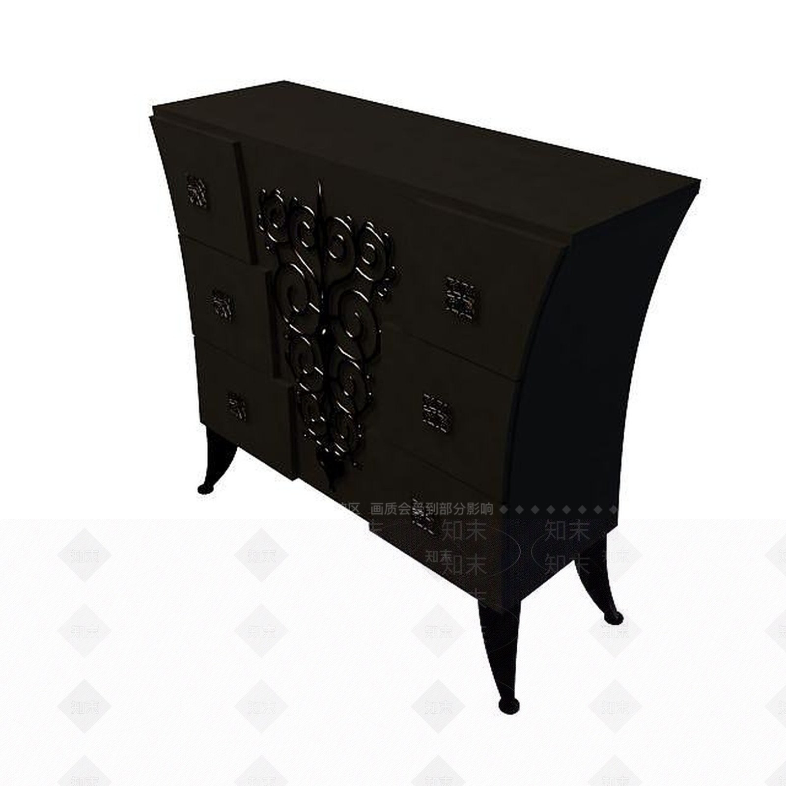 中式边柜3D模型下载【ID:1194718918】