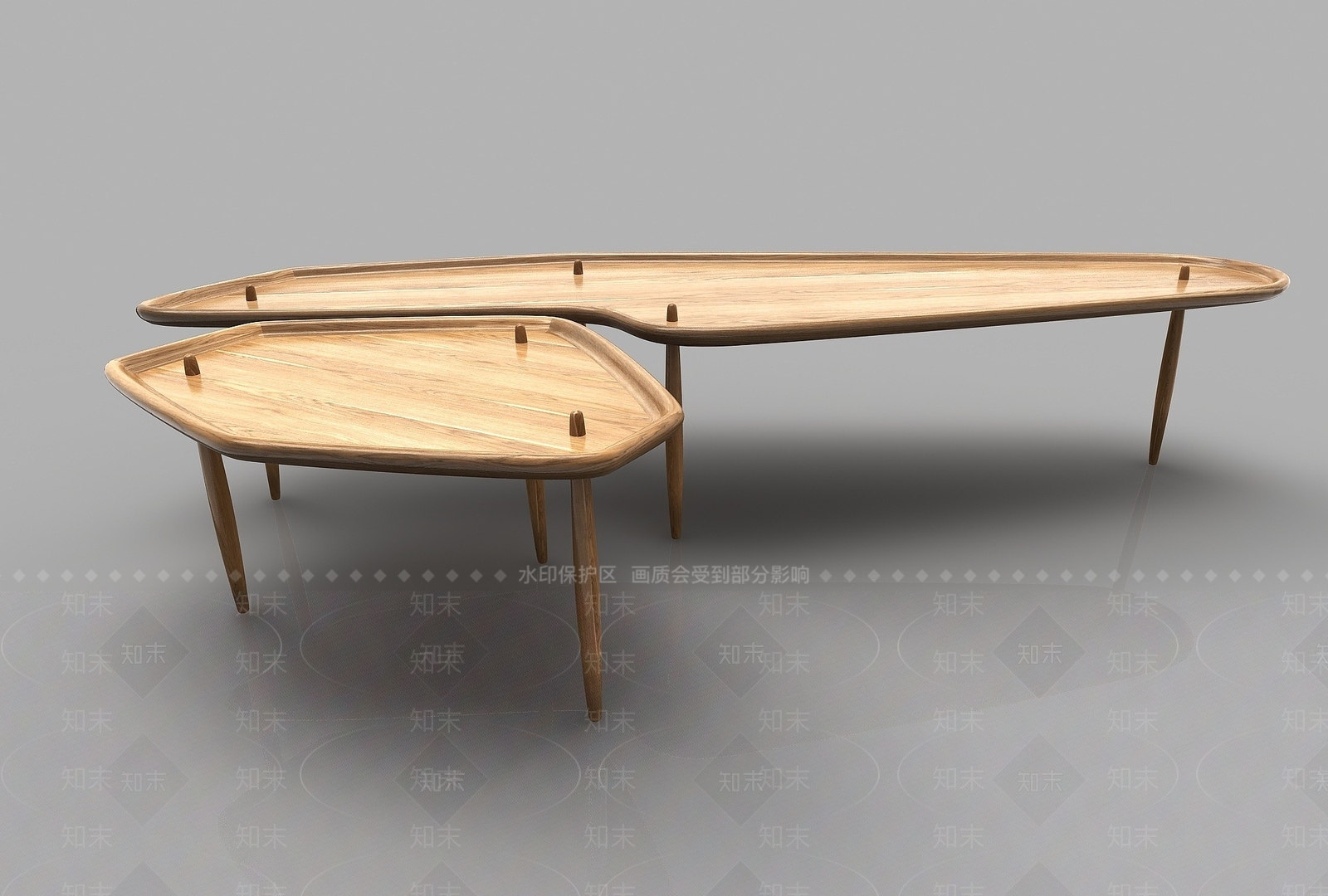 现代风格餐桌3D模型下载【ID:1194720364】