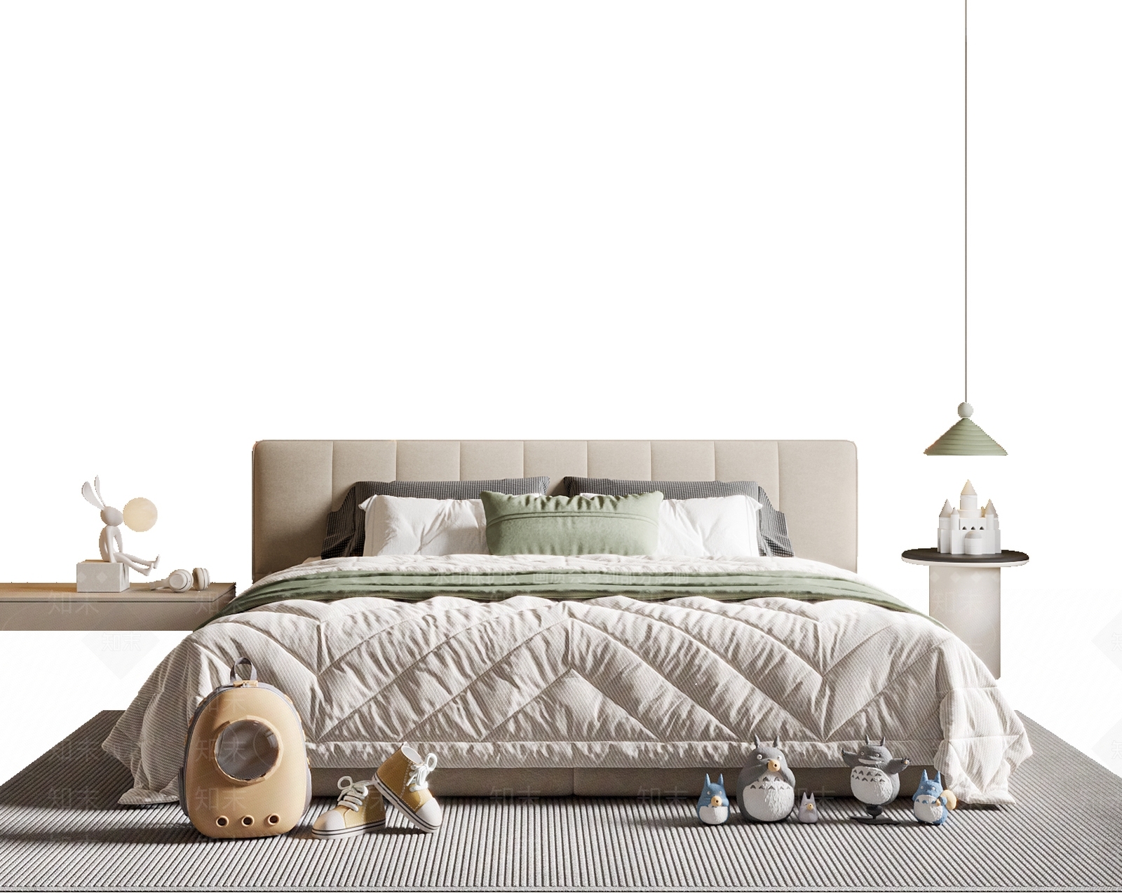 现代儿童床SU模型下载【ID:1194721116】