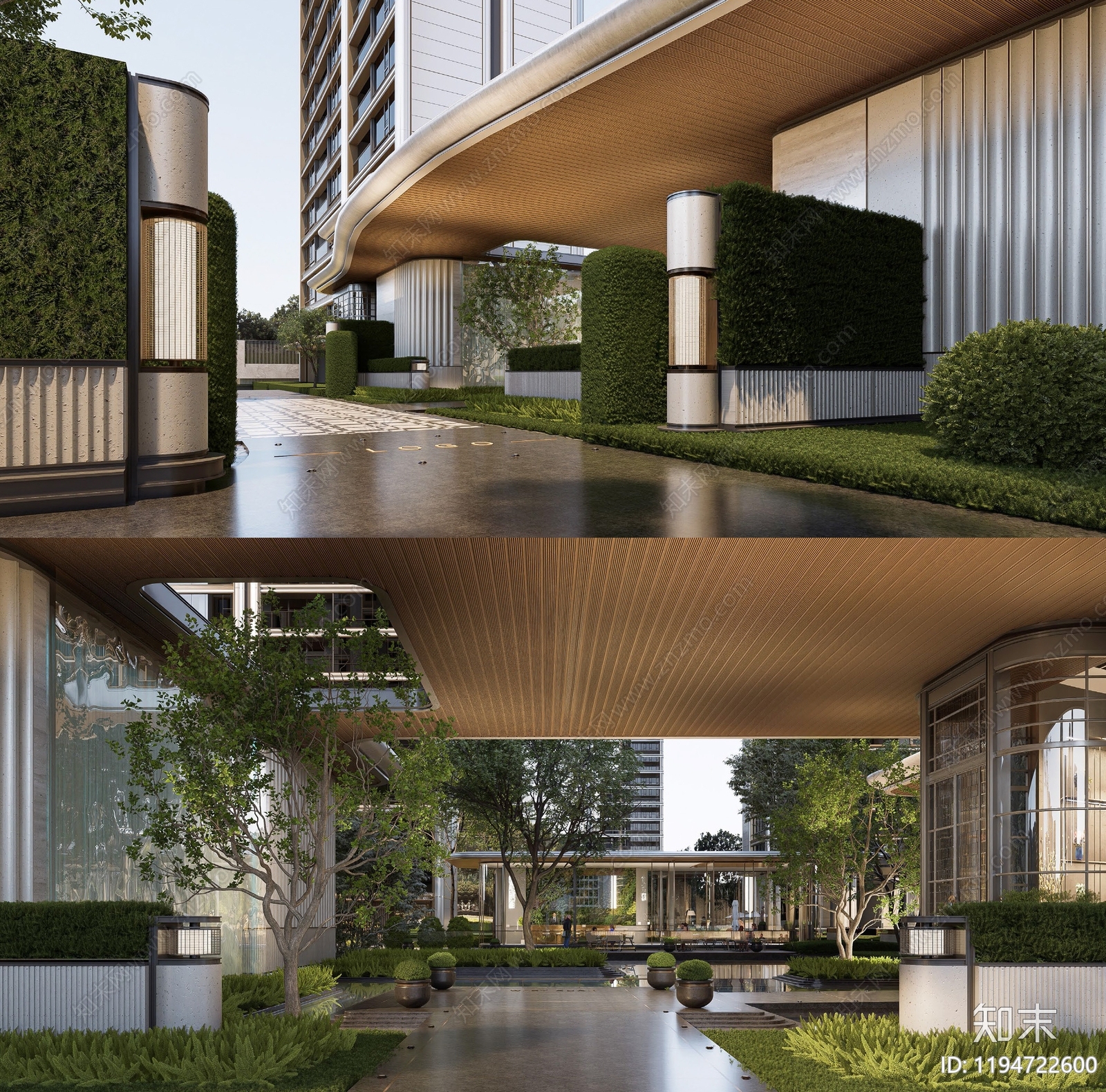 现代轻奢示范区景观下载【ID:1194722600】