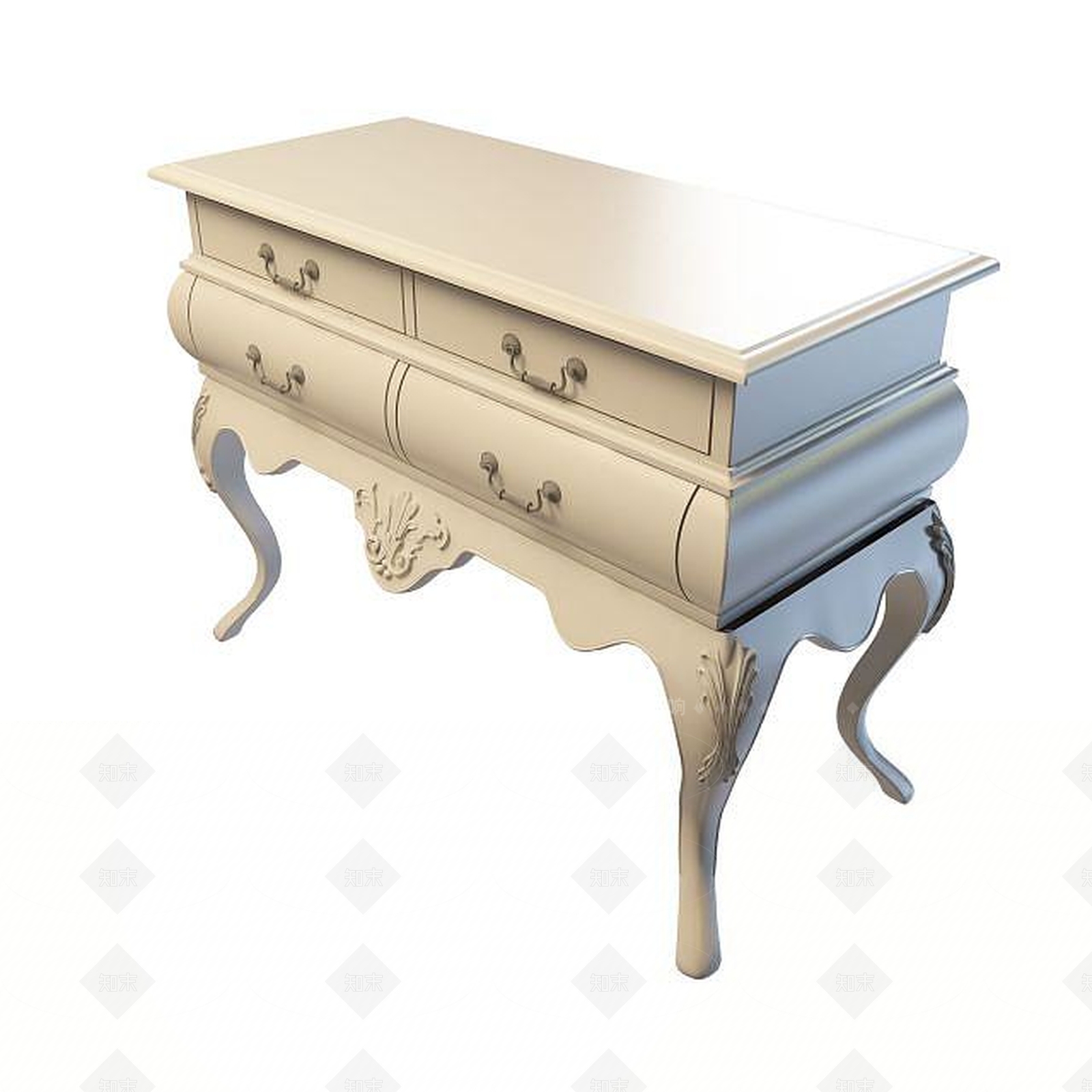 欧式古典欧式边柜3D模型下载【ID:1194722992】