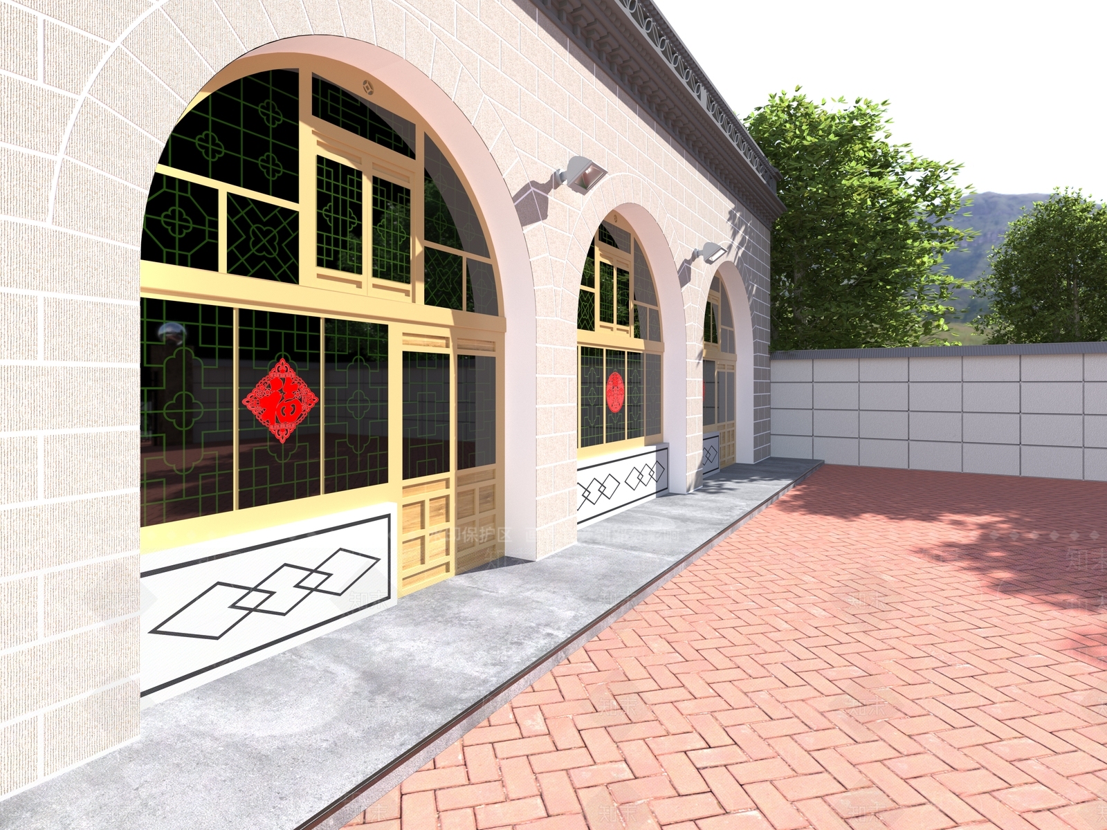 现代新中式其他住宅外观3D模型下载【ID:1194724113】