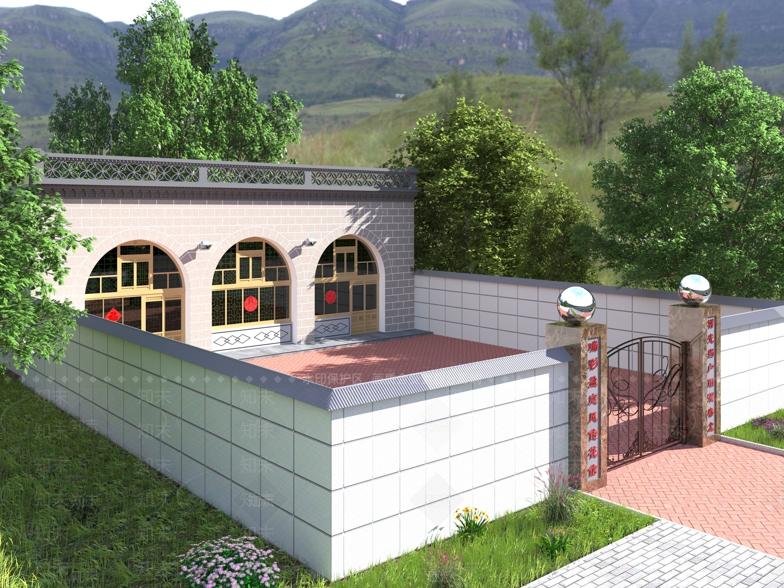 现代新中式其他住宅外观3D模型下载【ID:1194724113】