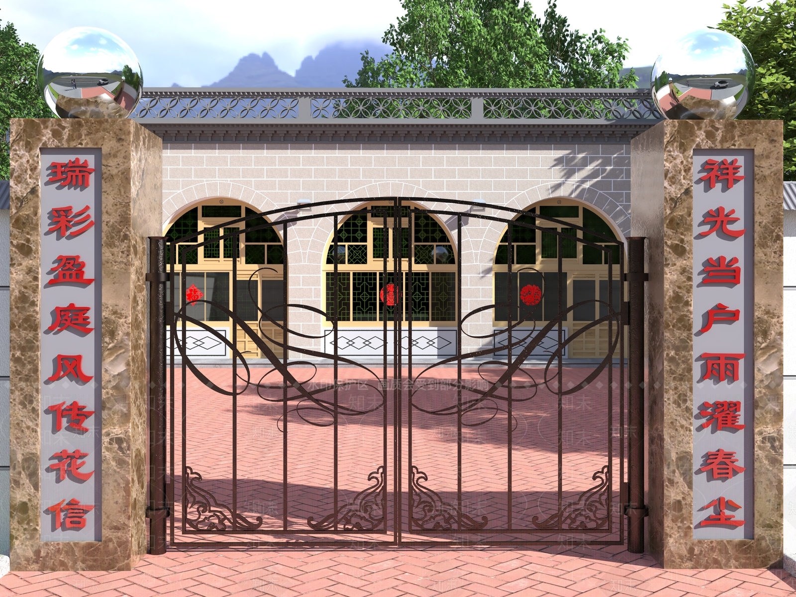 现代新中式其他住宅外观3D模型下载【ID:1194724113】