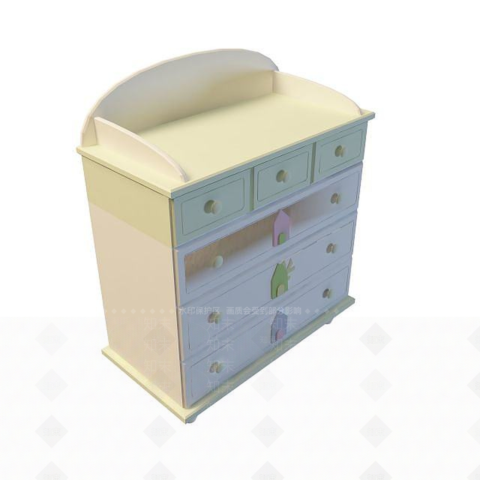 现代卧室边柜3D模型下载【ID:1194723573】
