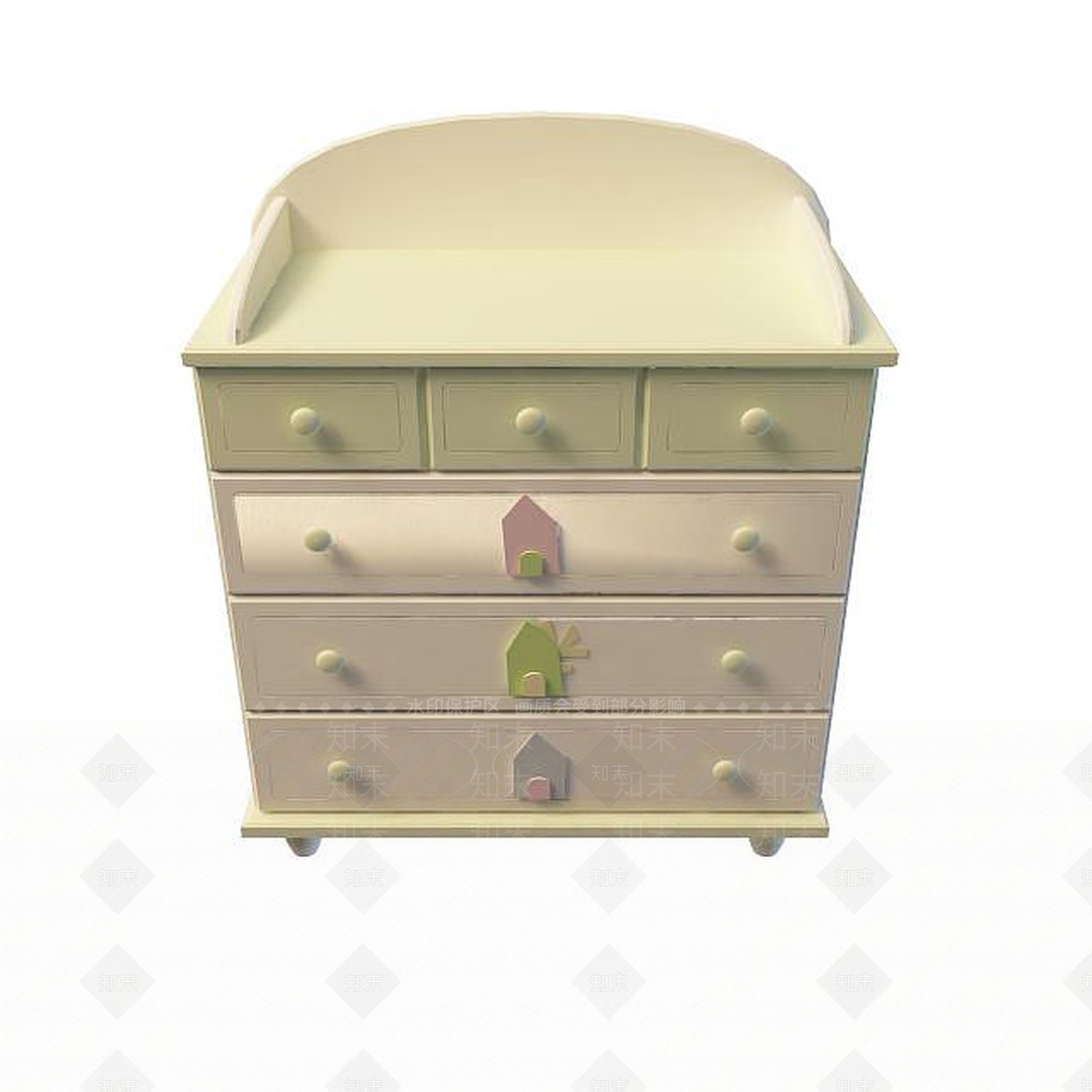 现代卧室边柜3D模型下载【ID:1194723573】