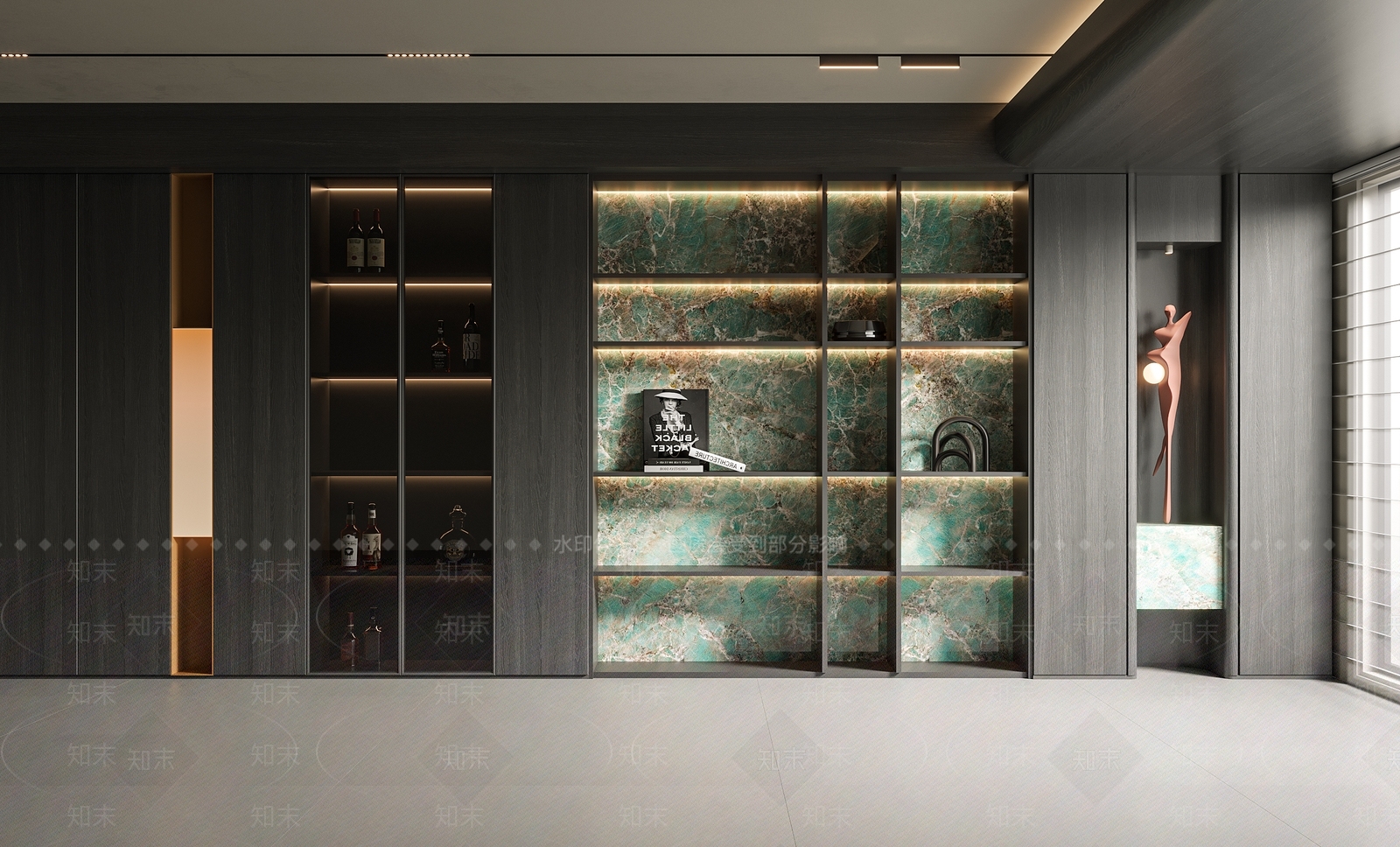 现代意式酒柜3D模型下载【ID:1194723699】