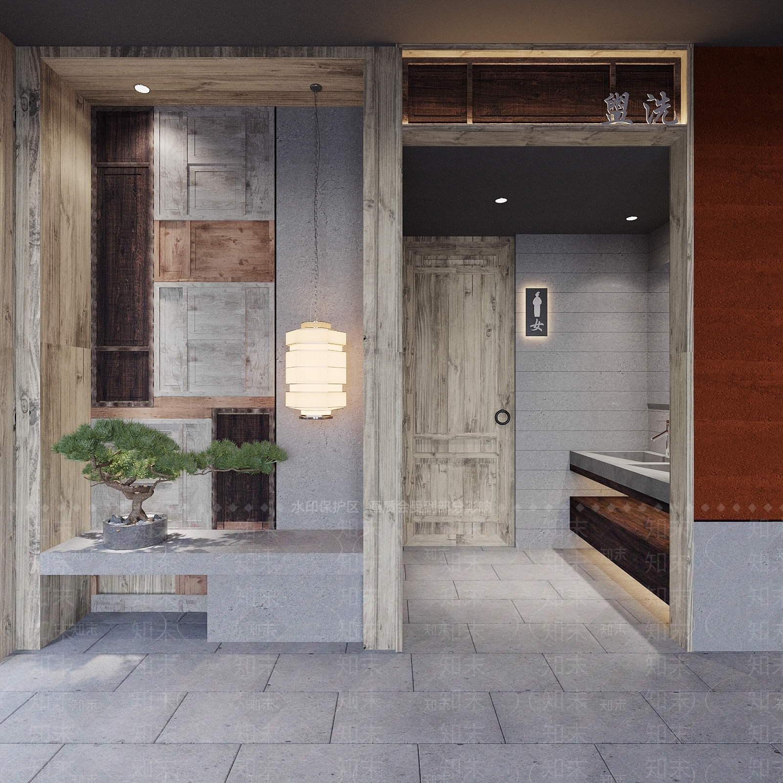 新中式复古其他餐饮空间3D模型下载【ID:1194724087】