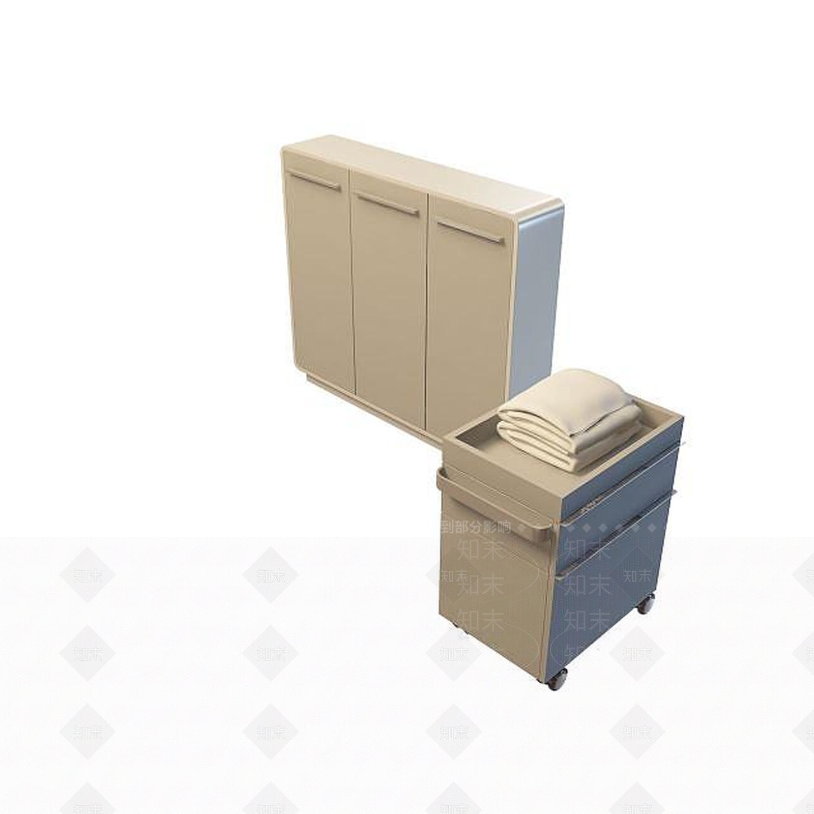 现代卧室柜组合3D模型下载【ID:1194725807】