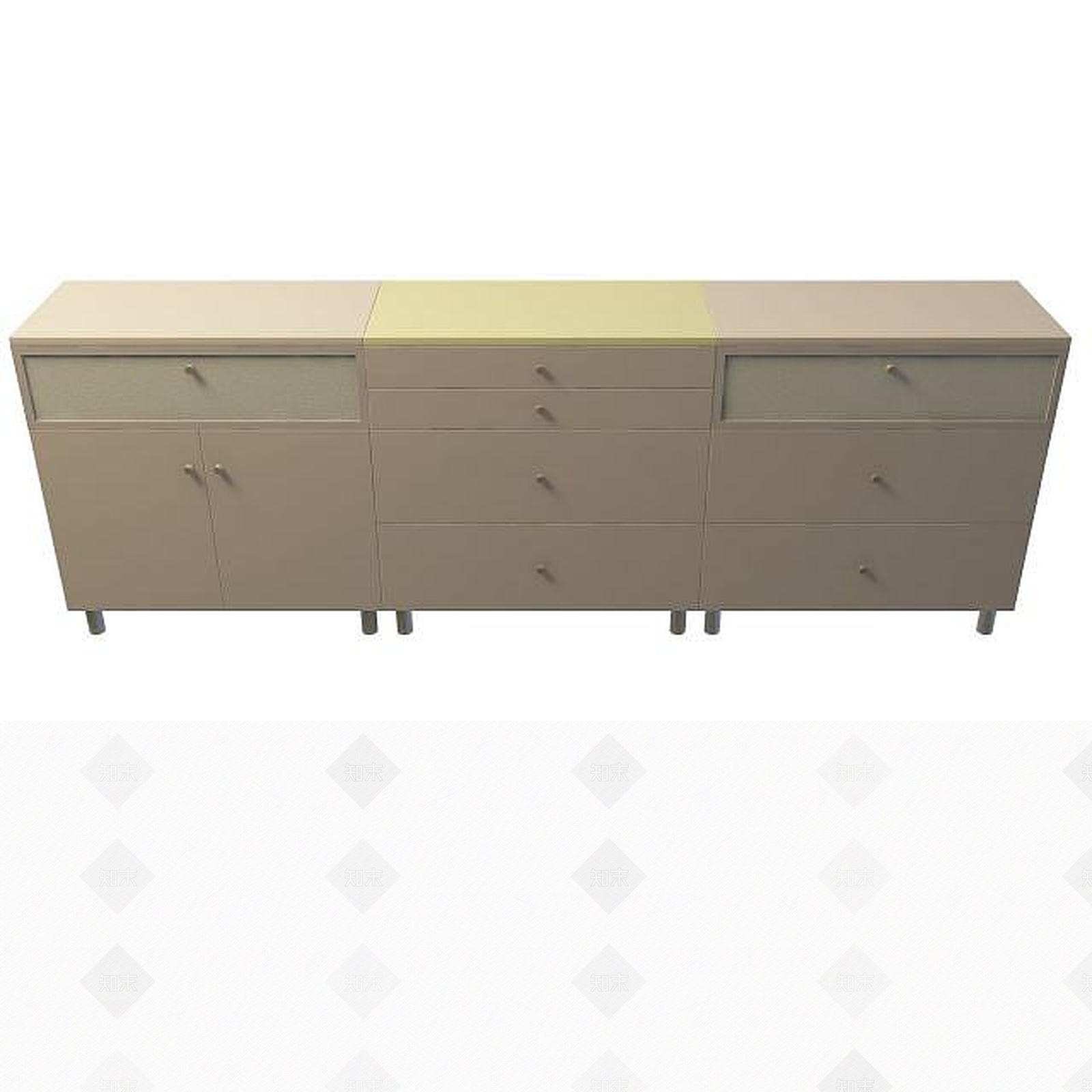 现代简约文件柜3D模型下载【ID:1194726207】