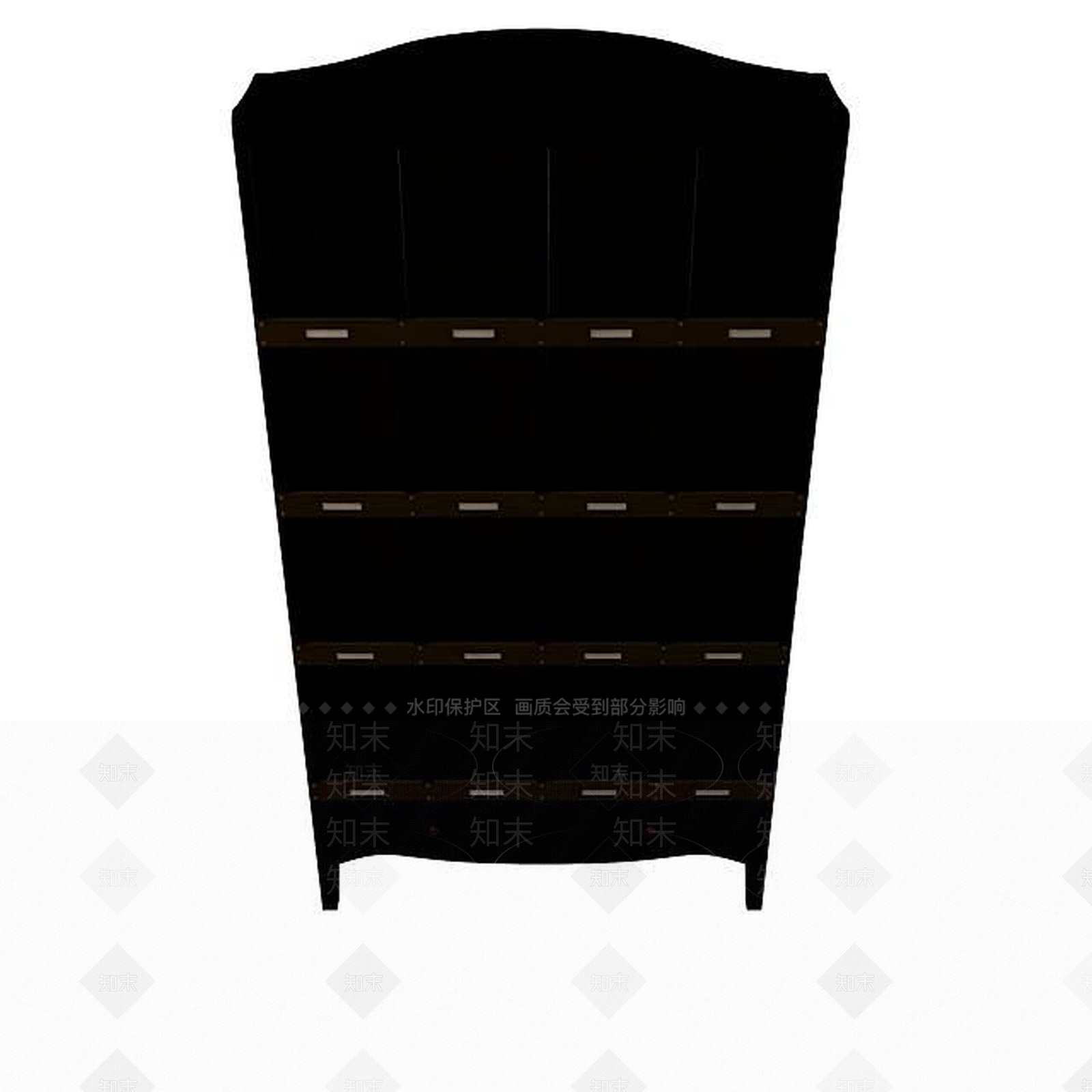 现代黑色柜子3D模型下载【ID:1194727348】