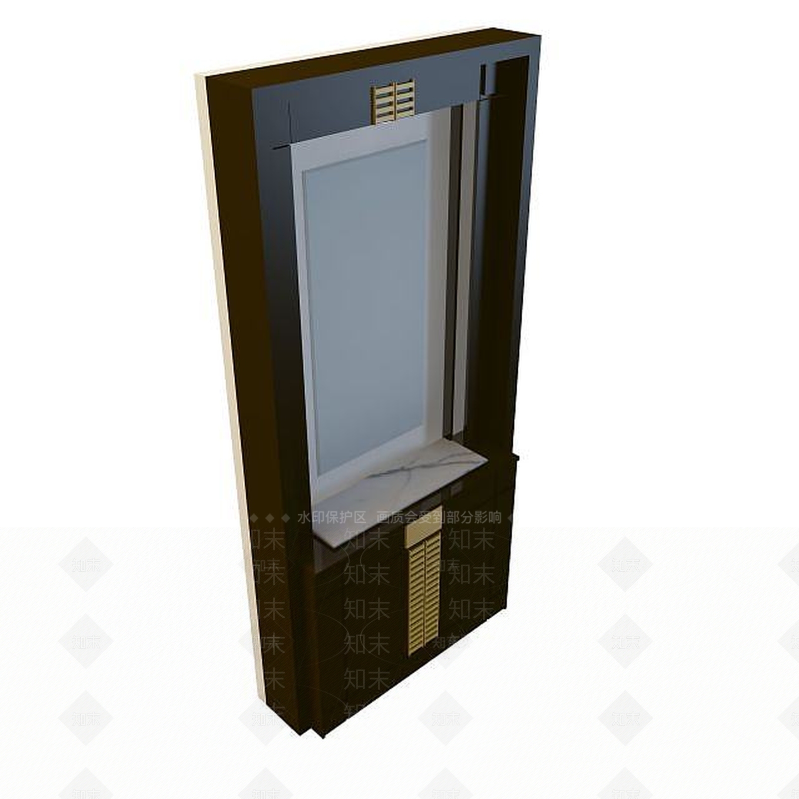 现代鞋柜3D模型下载【ID:1194727580】