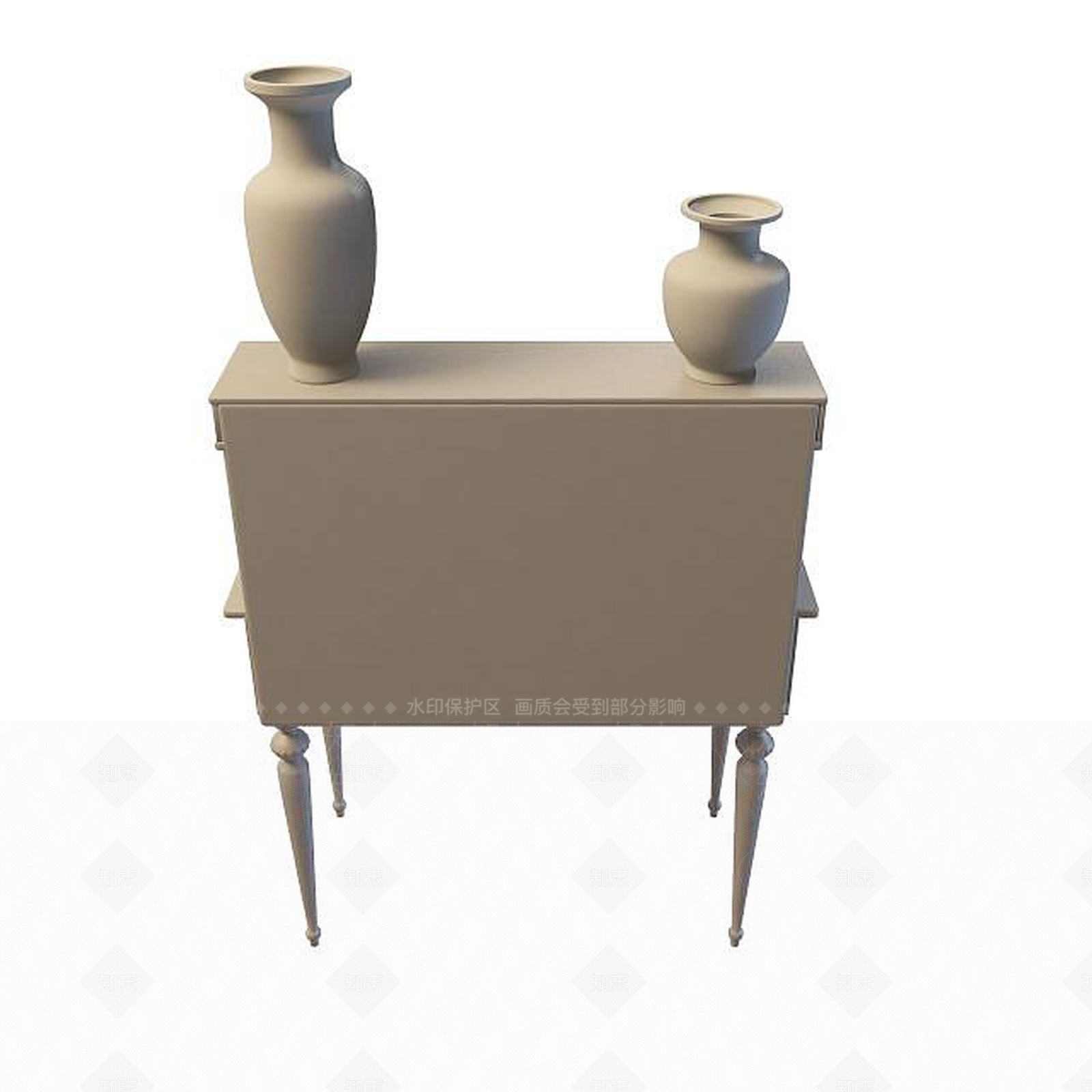 欧式古典欧式边柜3D模型下载【ID:1194727623】