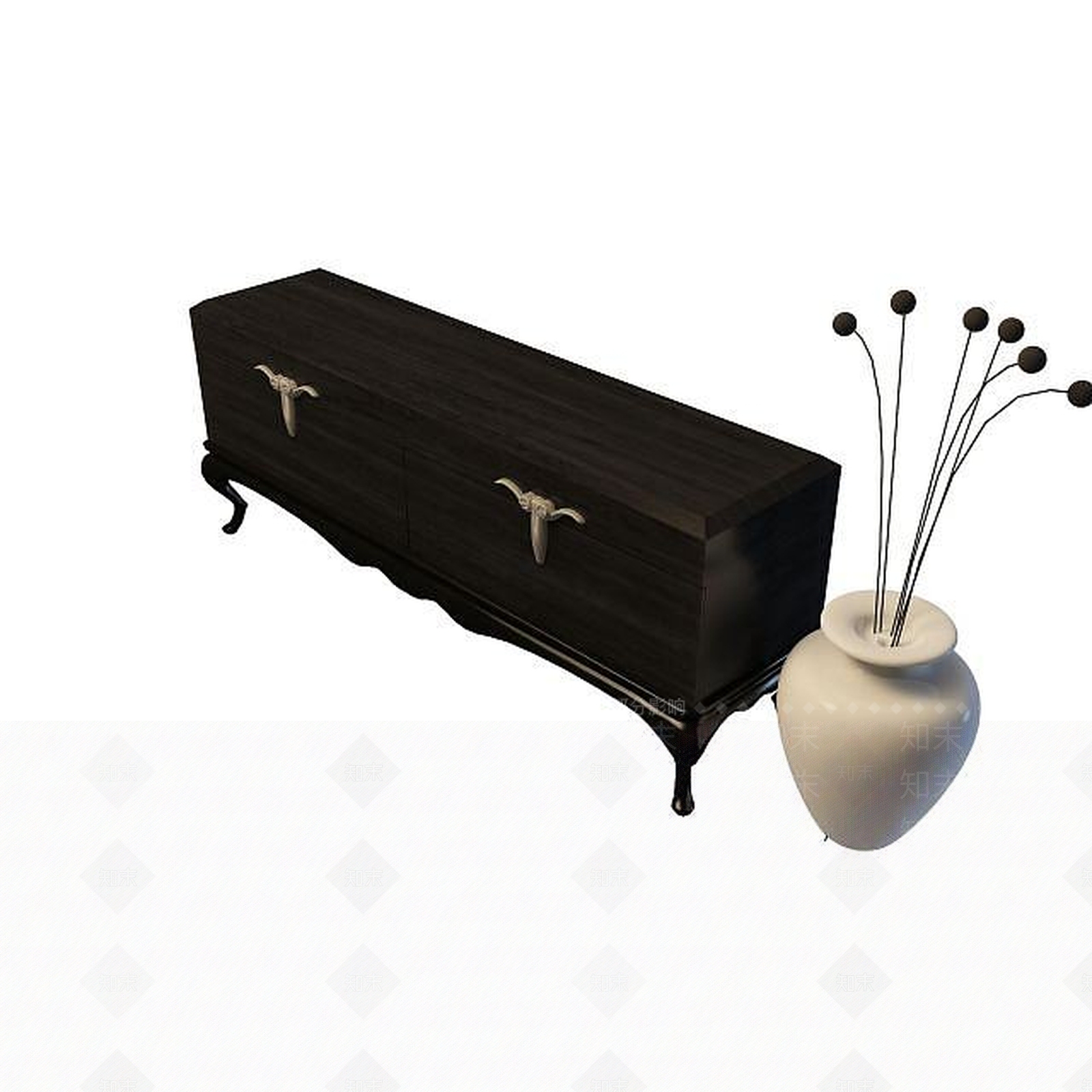 欧式古典欧式边柜3D模型下载【ID:1194728811】