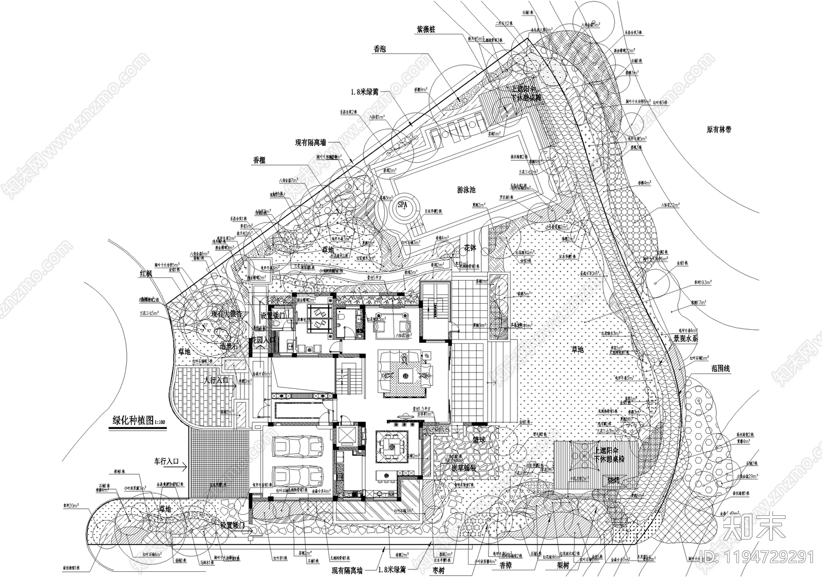 庭院施工图下载【ID:1194729291】
