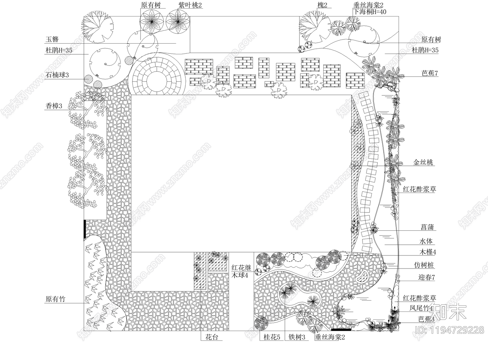 庭院施工图下载【ID:1194729228】