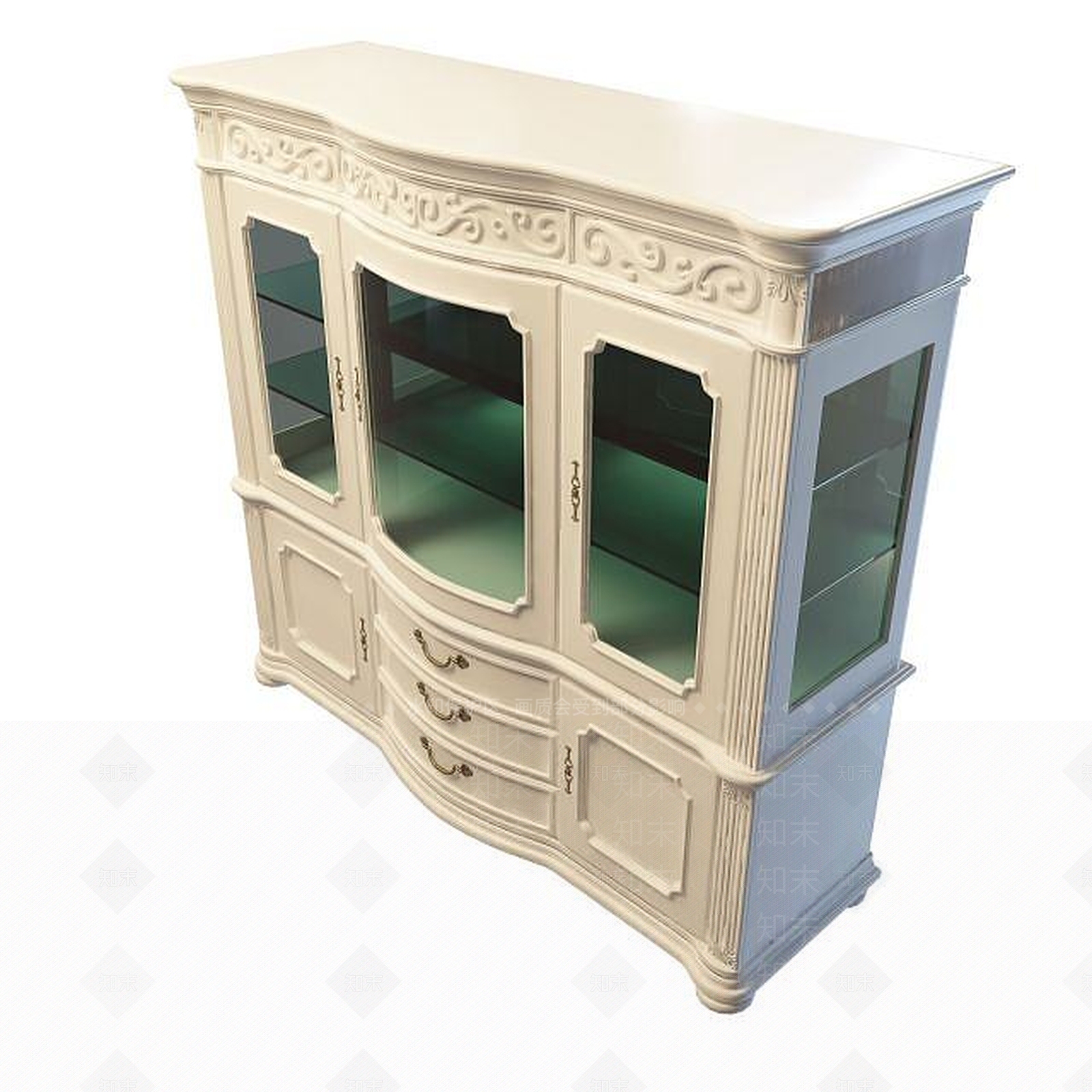 现代豪华欧式酒柜3D模型下载【ID:1194729540】