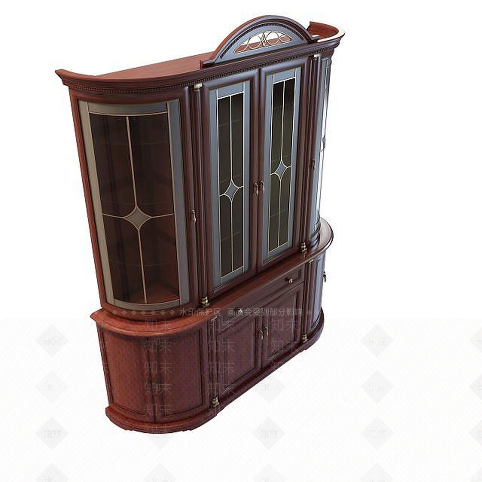 欧式古典酒柜3D模型下载【ID:1194729854】