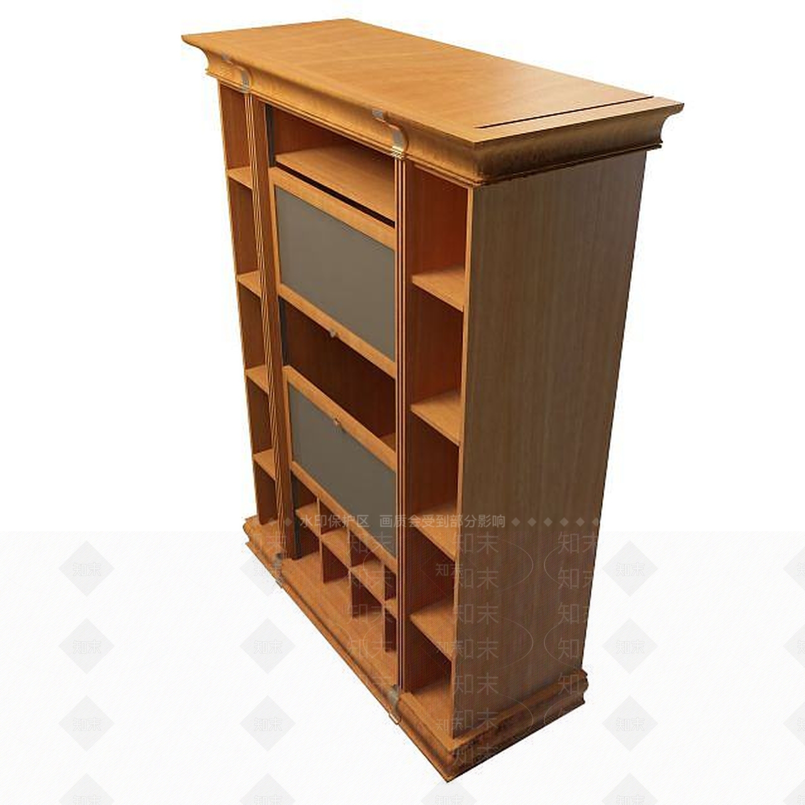 现代木质边柜3D模型下载【ID:1194730121】